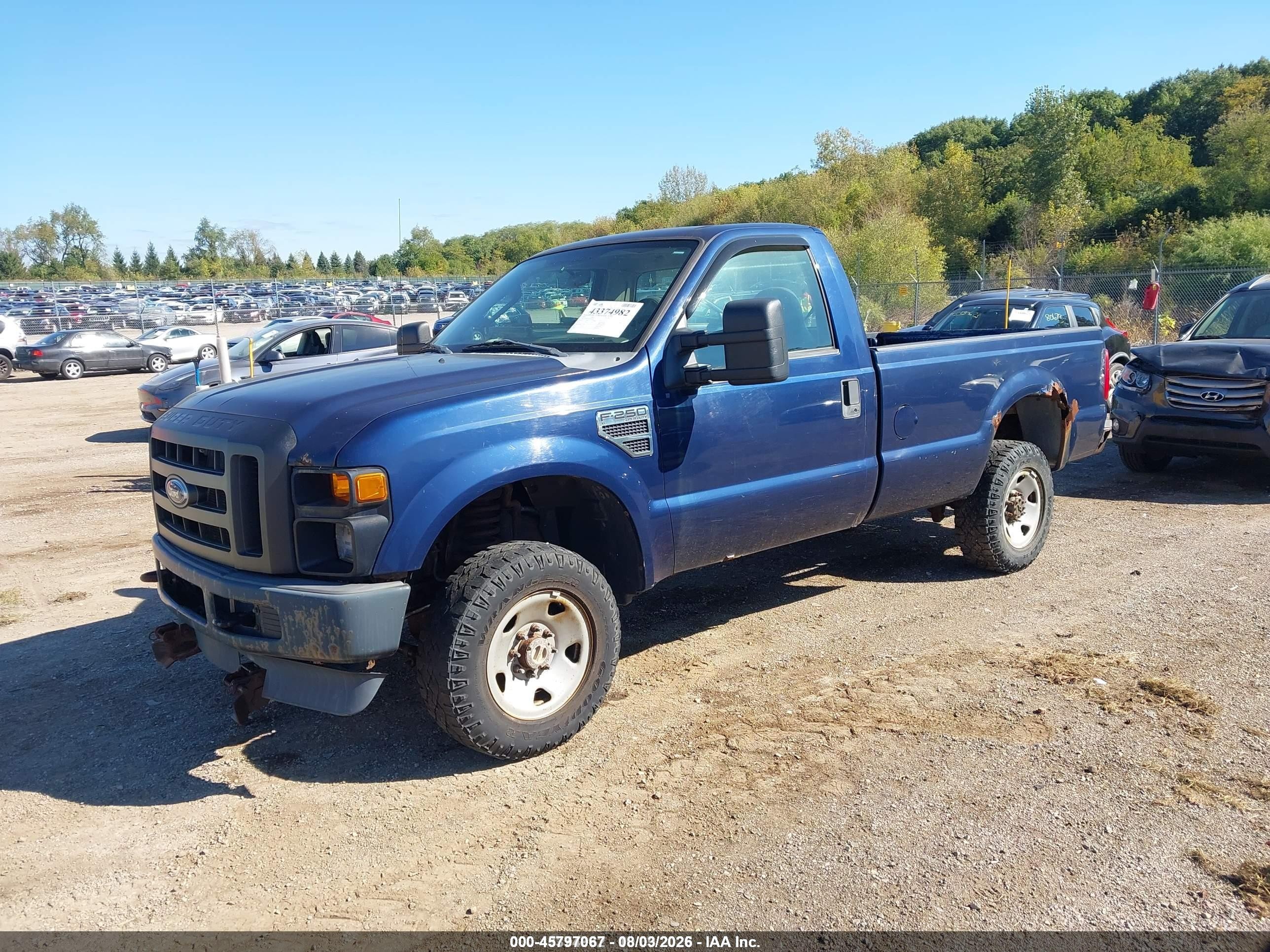 2009 Ford F-250 Xl/xlt Blue vin: 1FTNF21579EB26446