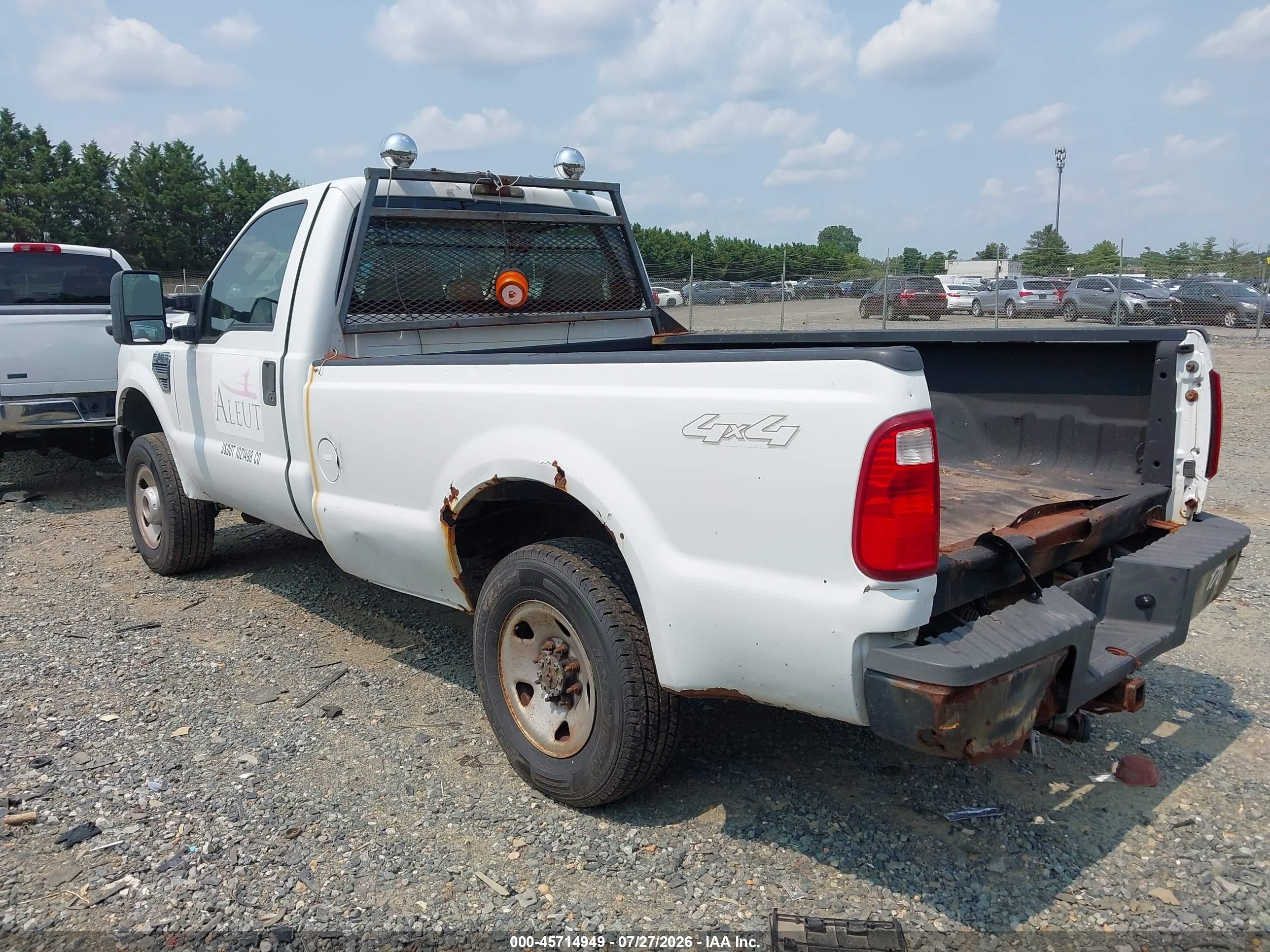 2008 Ford Super Duty F-250 Srw Xl/xlt White vin: 1FTNF21588EC82008