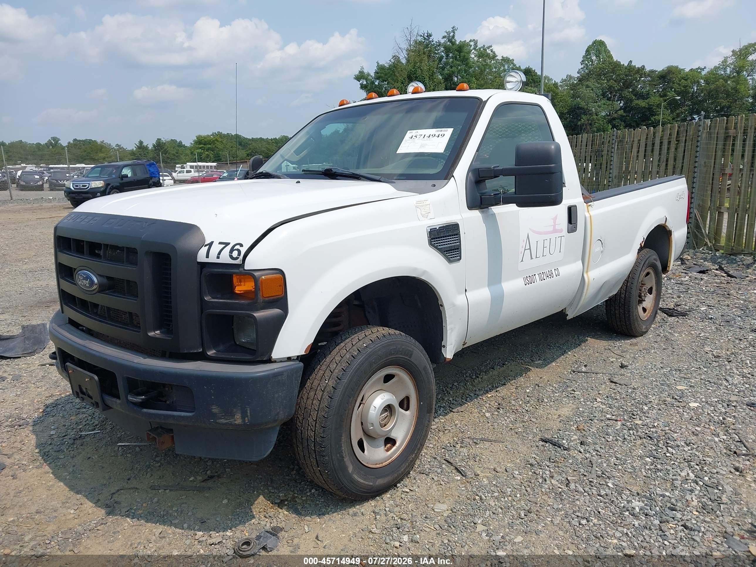 2008 Ford Super Duty F-250 Srw Xl/xlt White vin: 1FTNF21588EC82008