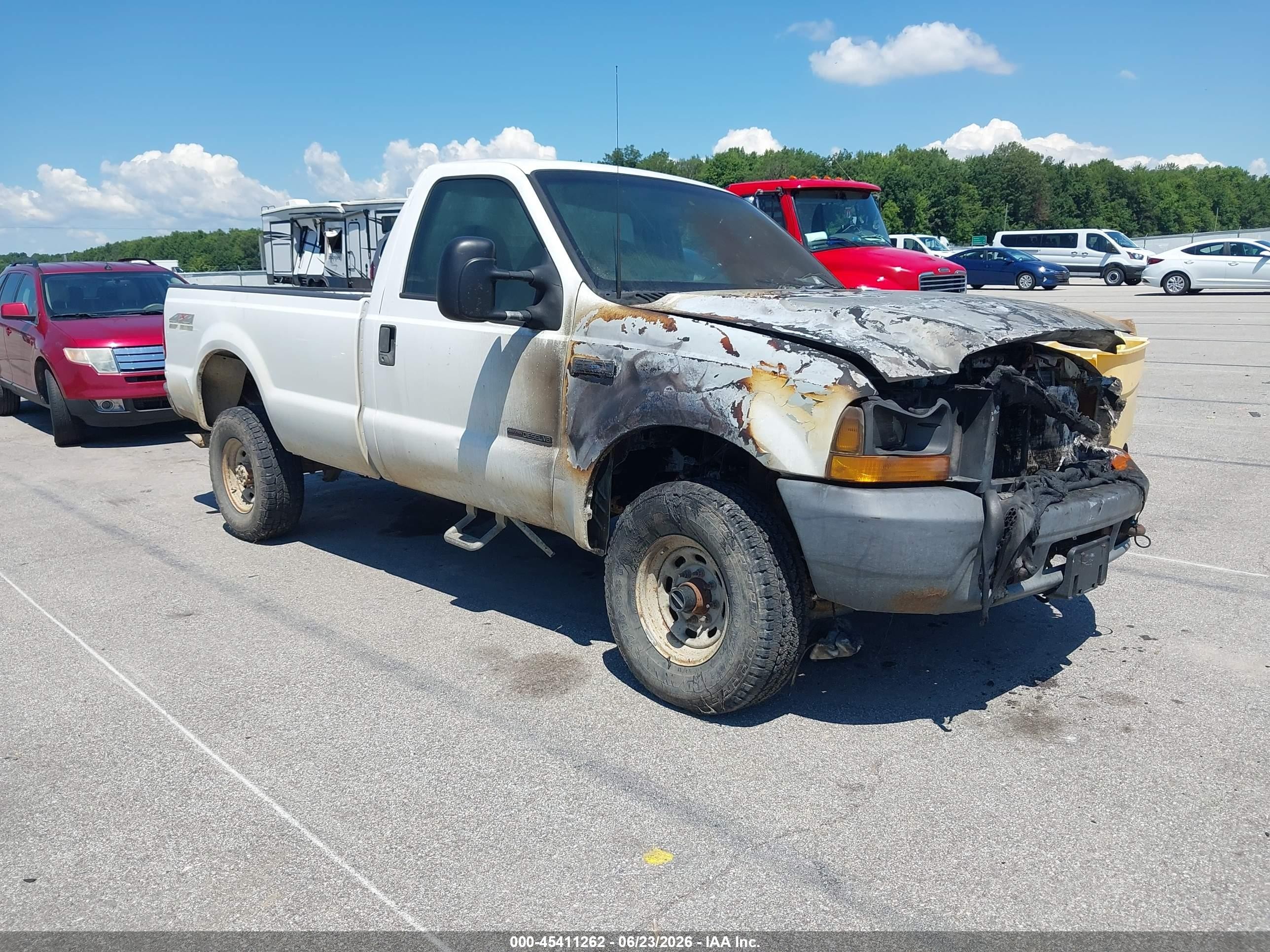 1999 Ford F-250 Lariat/xl/xlt White vin: 1FTNF21F2XEC88832