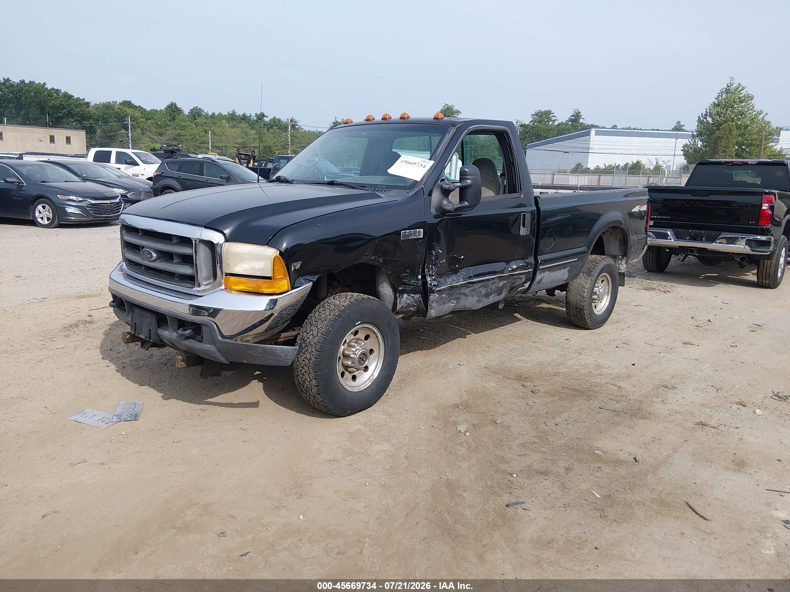 1999 Ford F-250 Lariat/xl/xlt Black vin: 1FTNF21F7XEB43382
