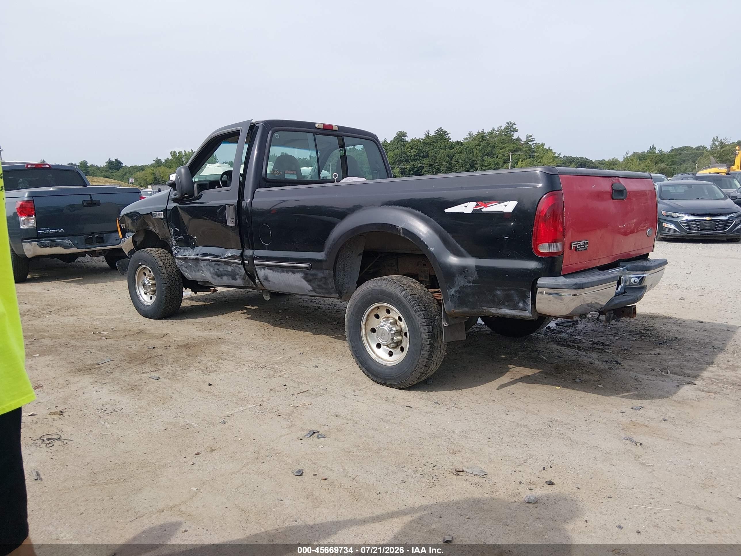 1999 Ford F-250 Lariat/xl/xlt Black vin: 1FTNF21F7XEB43382