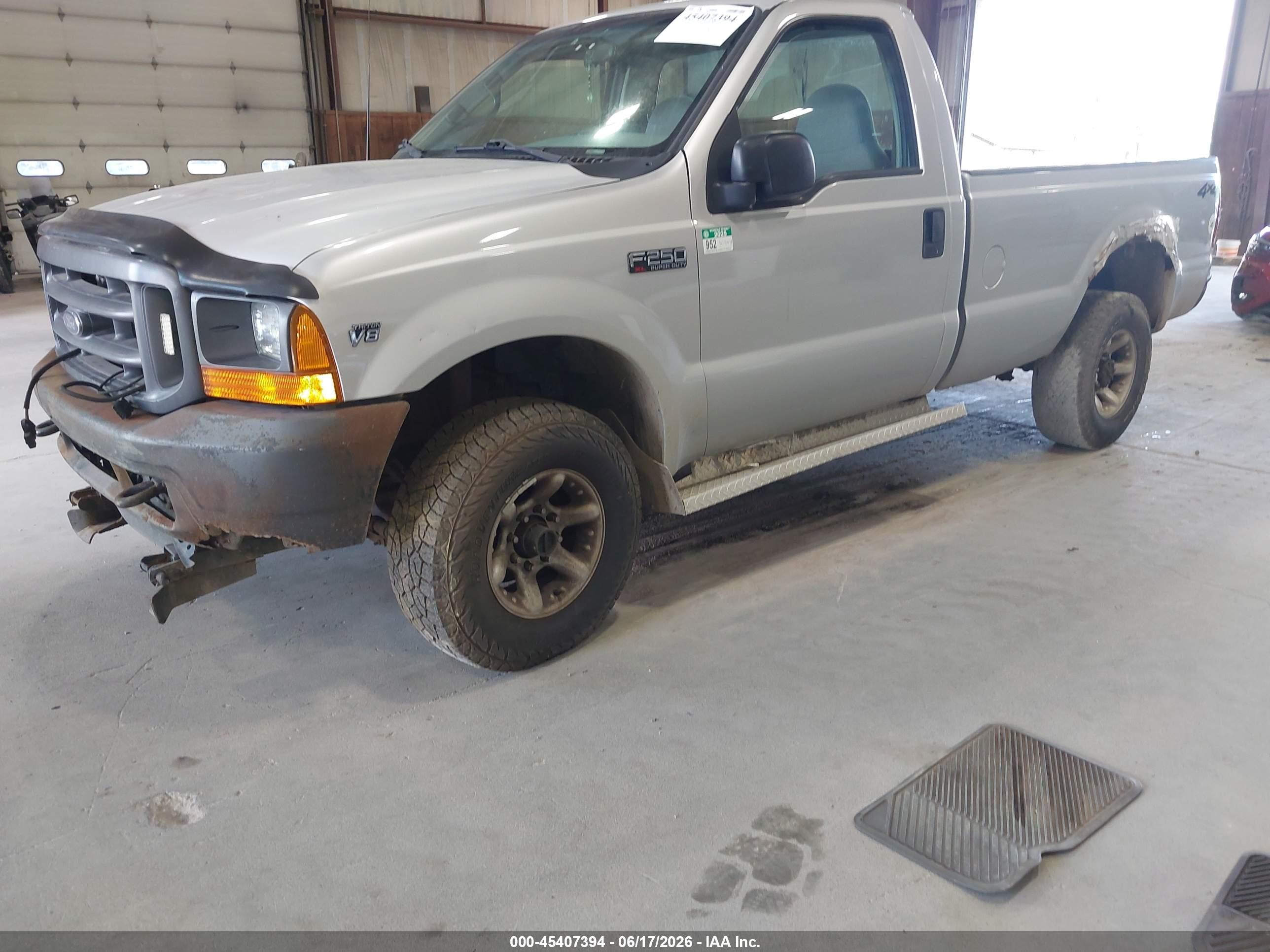 2001 Ford F-250 Xl/xlt Gray vin: 1FTNF21L01EC89801
