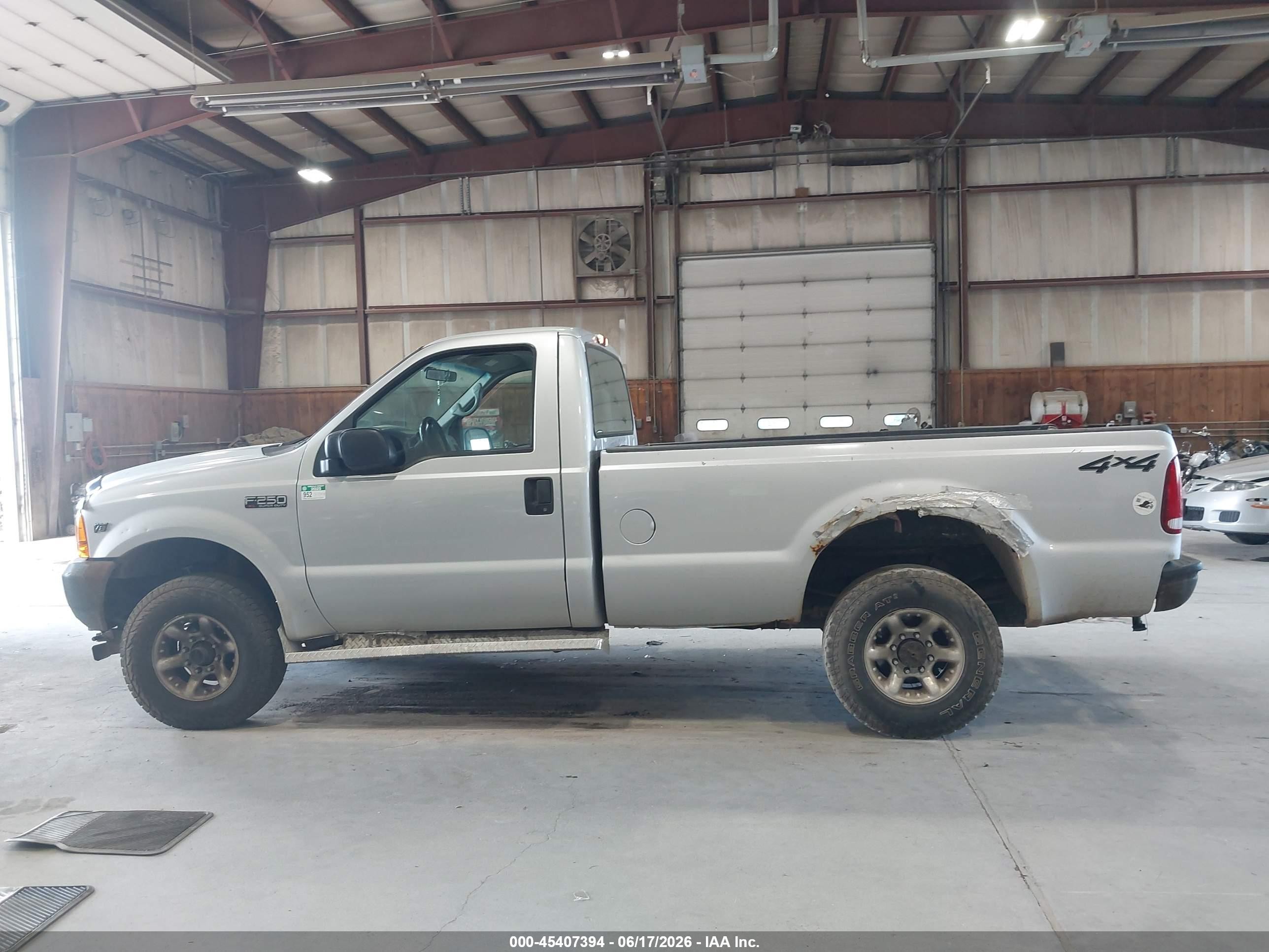 2001 Ford F-250 Xl/xlt Gray vin: 1FTNF21L01EC89801