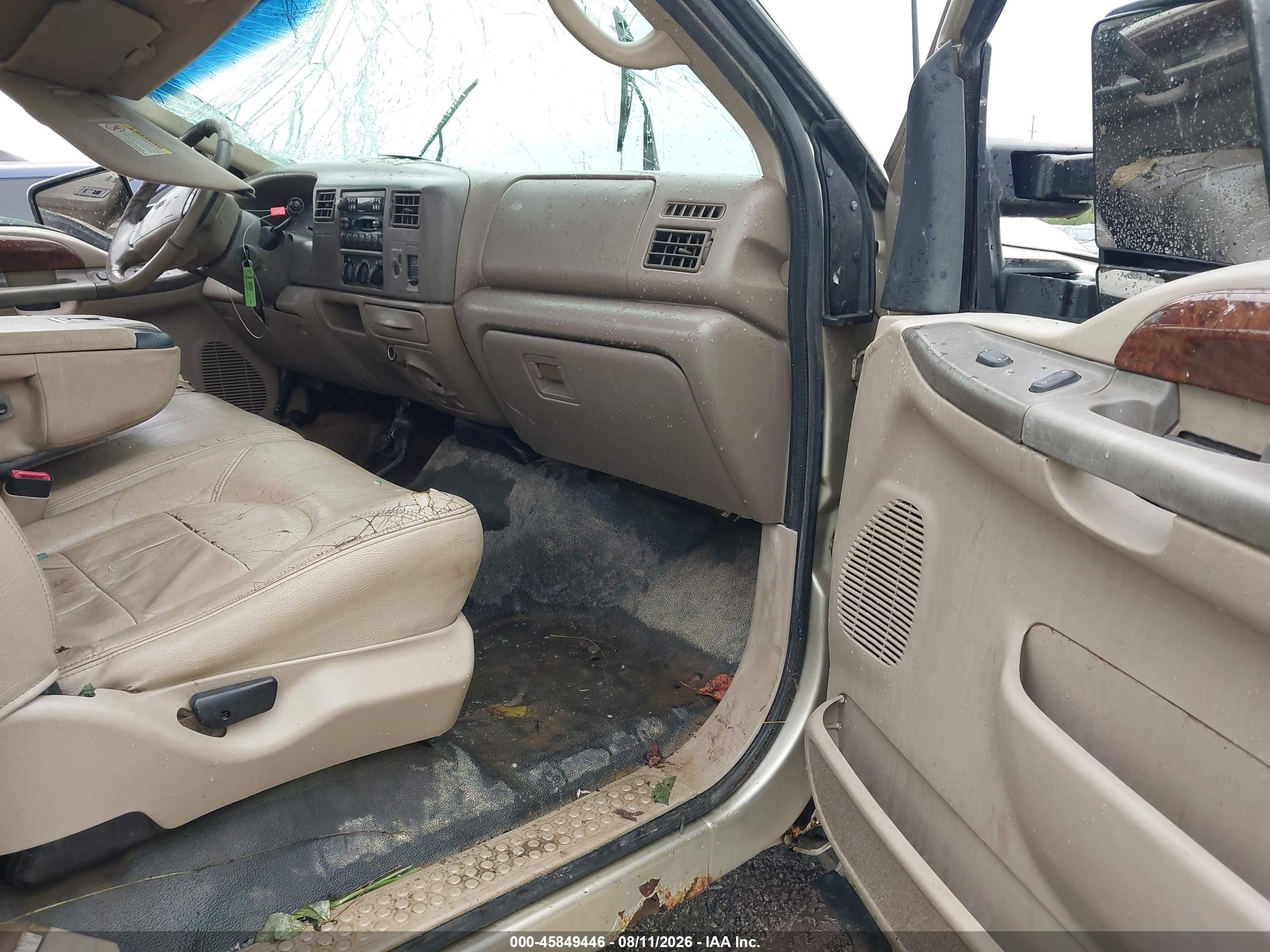 2000 Ford F-250 Lariat/xl/xlt Tan vin: 1FTNF21L4YED13172