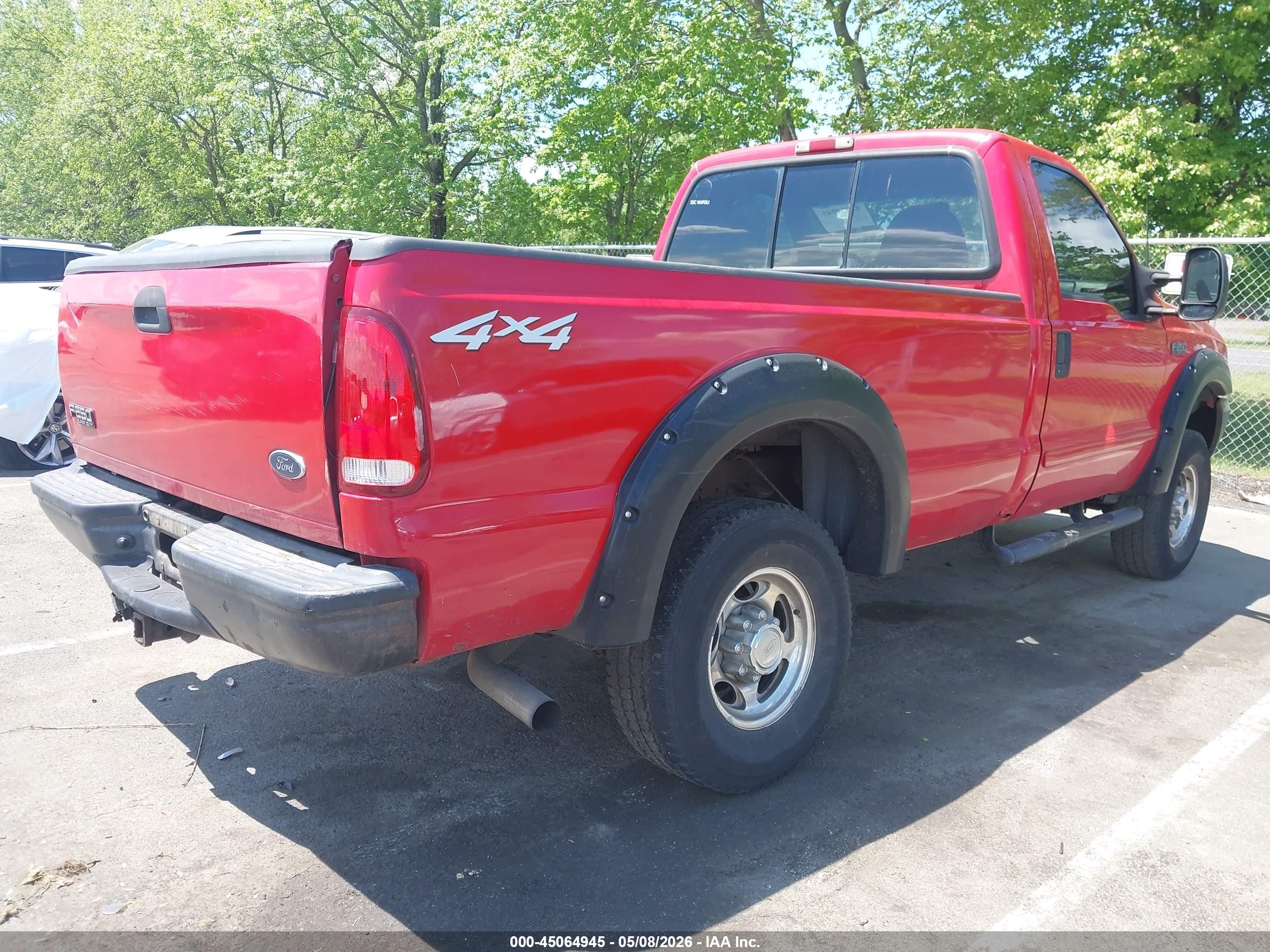 2002 Ford F-250 Xl/xlt Red vin: 1FTNF21L52EA33008