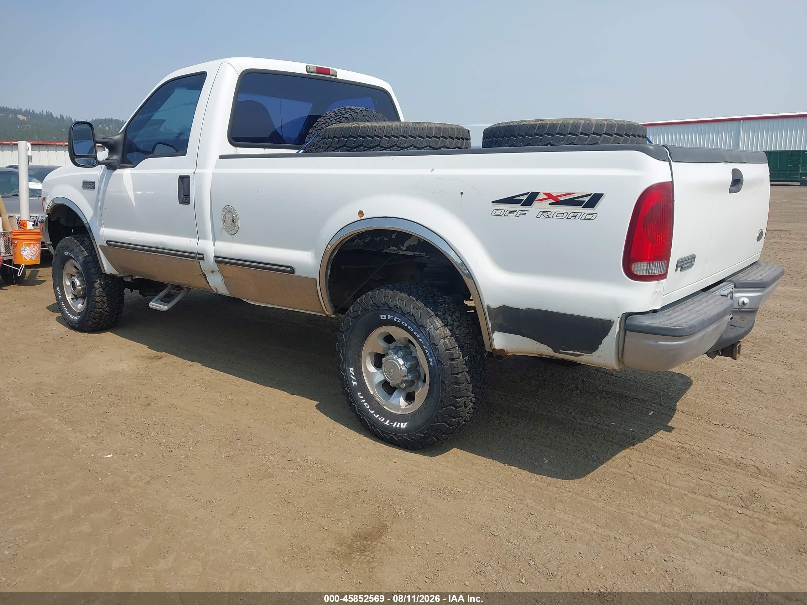 1999 Ford F-250 Lariat/xl/xlt White vin: 1FTNF21L6XEB56355