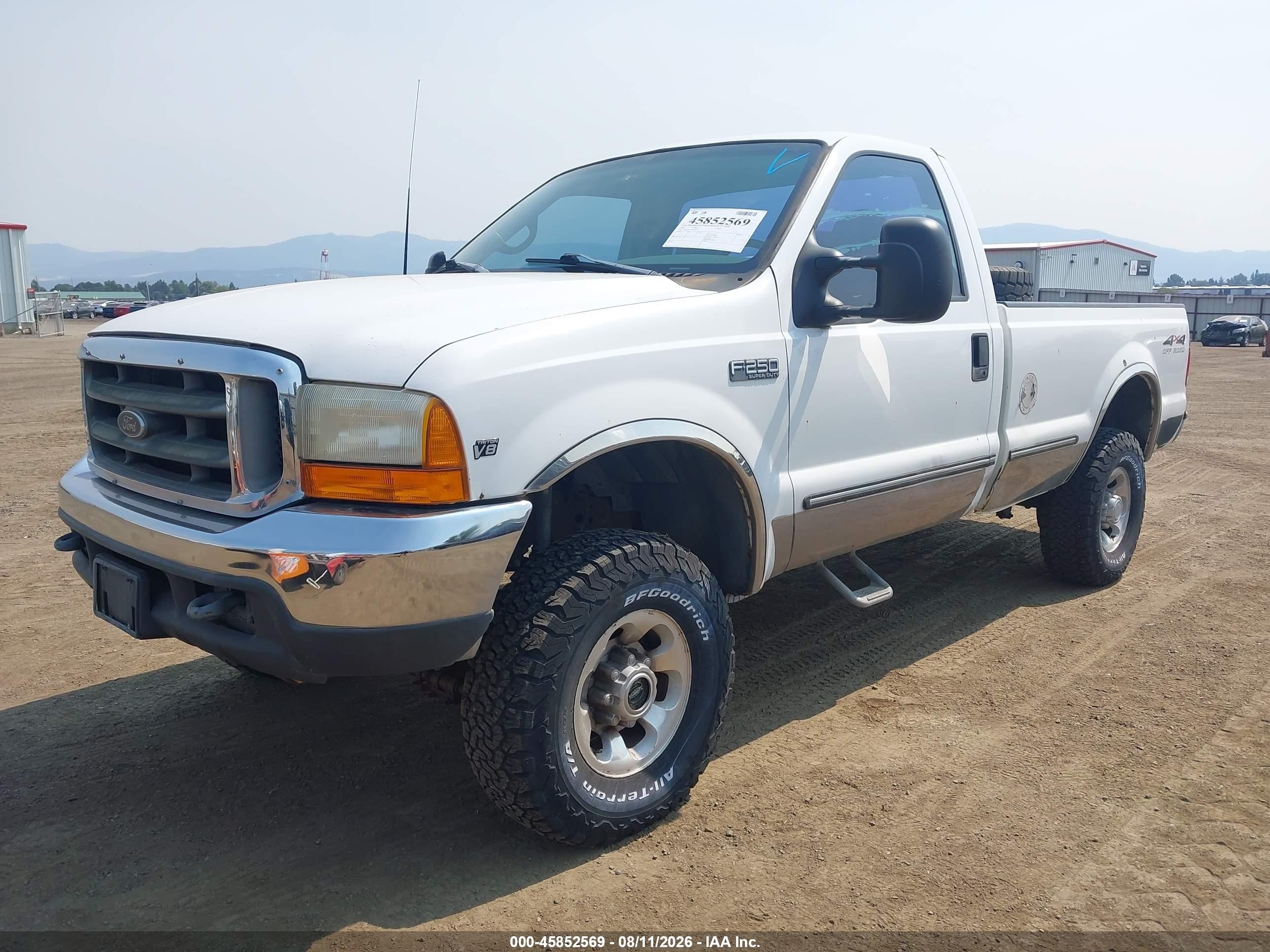 1999 Ford F-250 Lariat/xl/xlt White vin: 1FTNF21L6XEB56355