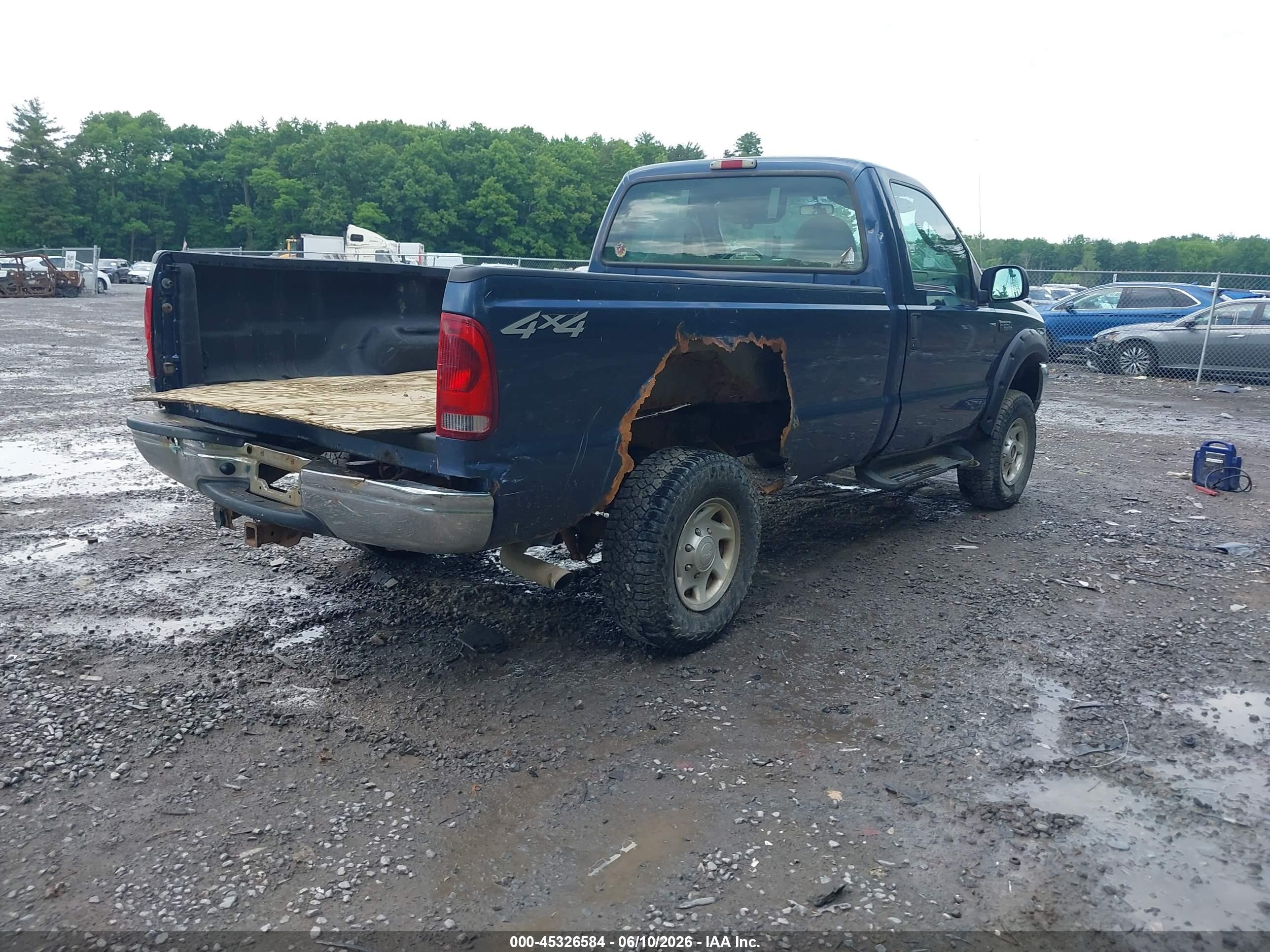 2004 Ford F-250 Xl/xlt Blue vin: 1FTNF21L74EA14463
