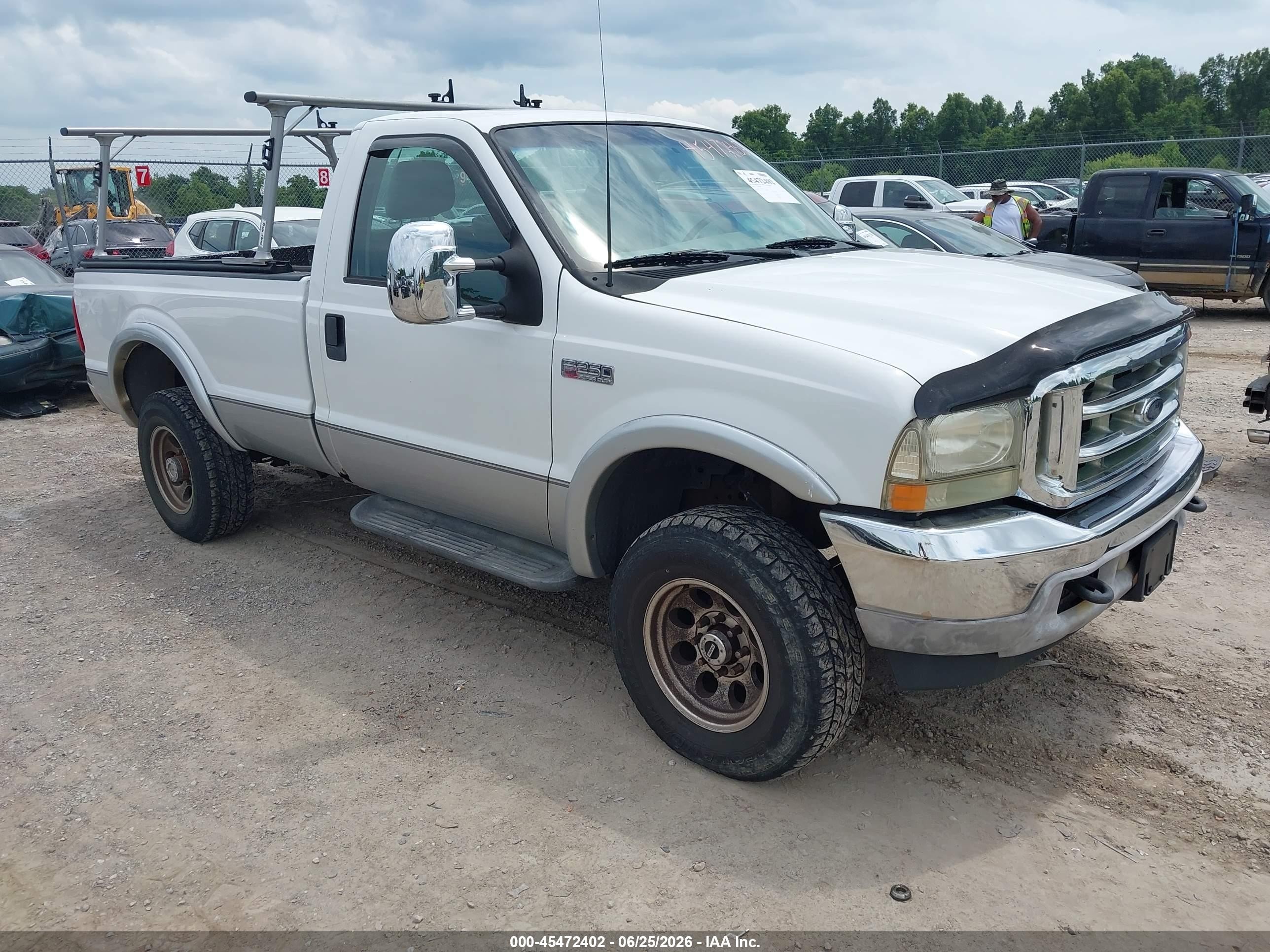2001 Ford F-250   White vin: 1FTNF21L91EC06415