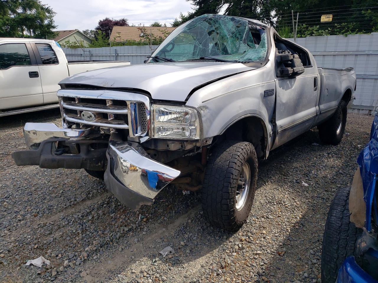 1999 Ford F250 Super Duty Silver vin: 1FTNF21L9XEE24587