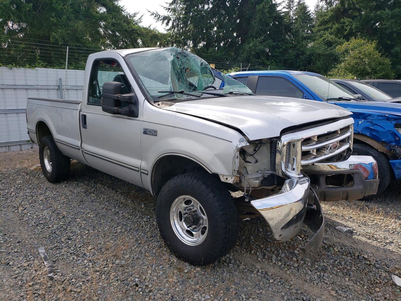 1999 Ford F250 Super Duty Silver vin: 1FTNF21L9XEE24587