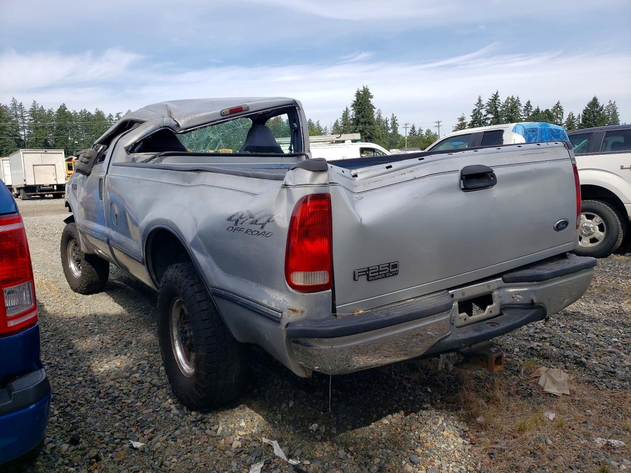 1999 Ford F250 Super Duty Silver vin: 1FTNF21L9XEE24587