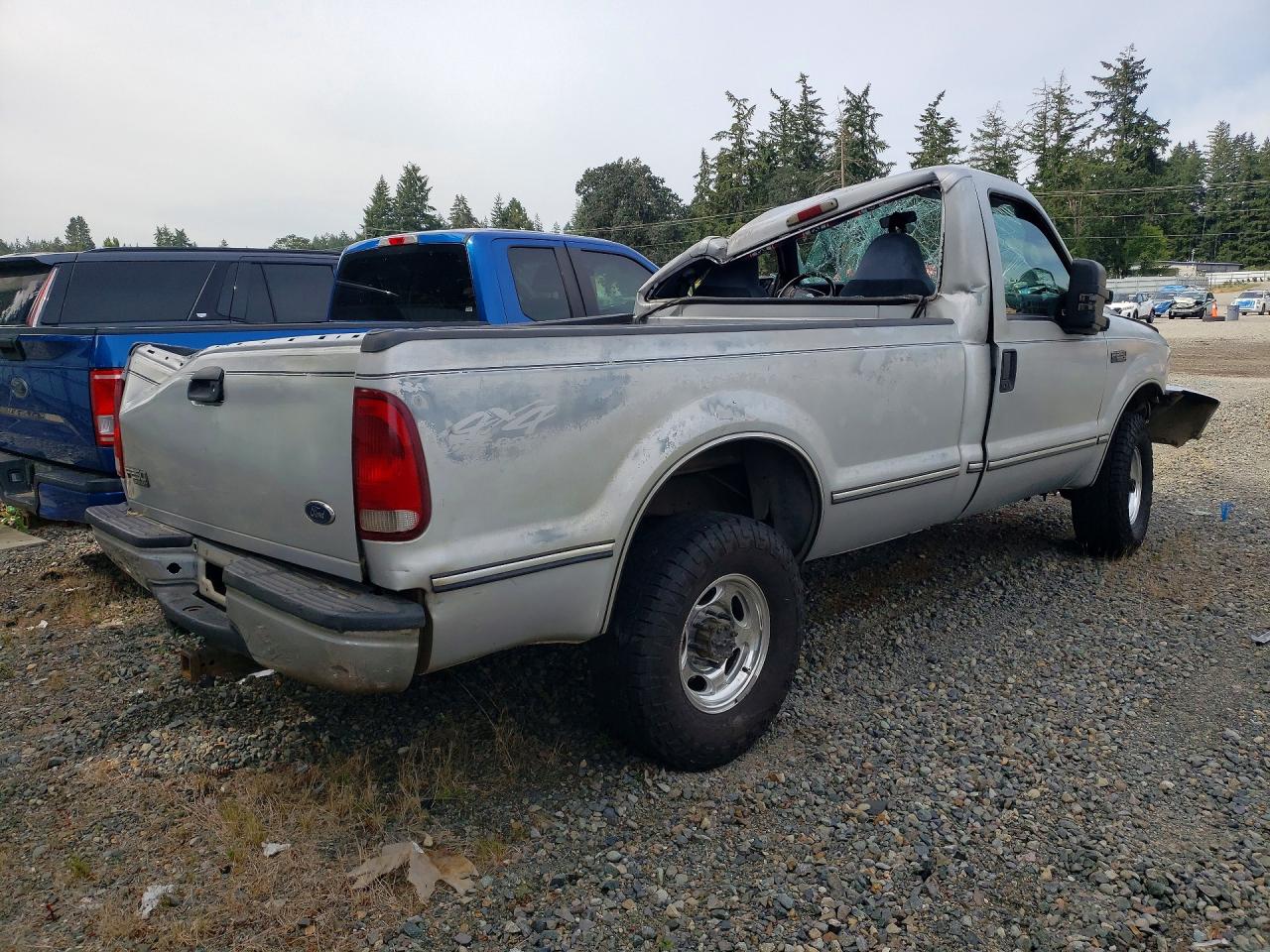 1999 Ford F250 Super Duty Silver vin: 1FTNF21L9XEE24587