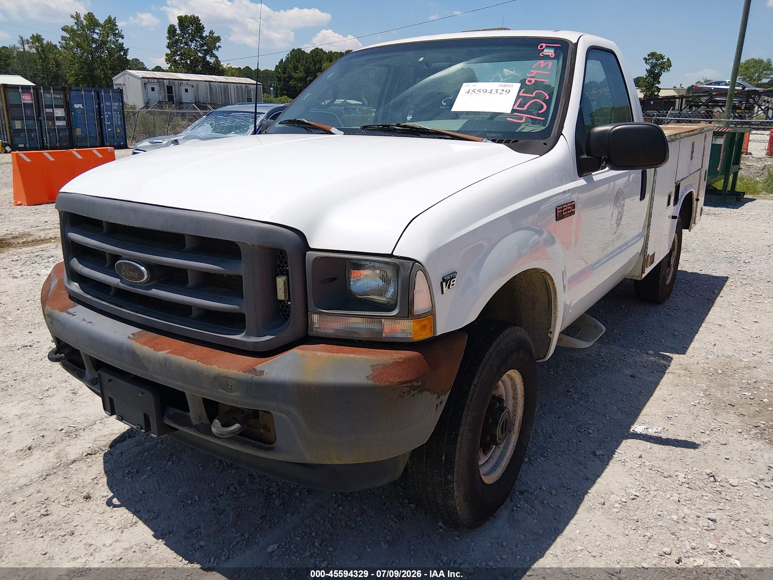 2002 Ford F-250 Xl/xlt Белый vin: 1FTNF21LX2EC79293