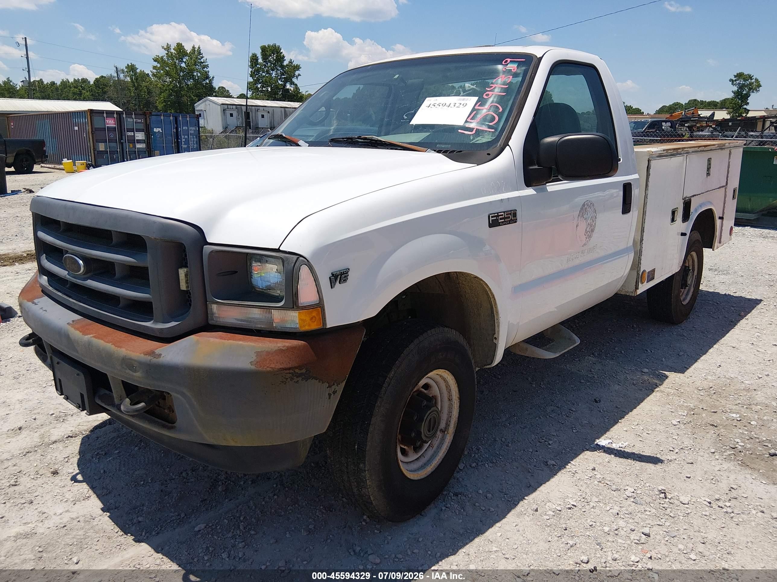 2002 Ford F-250 Xl/xlt Белый vin: 1FTNF21LX2EC79293