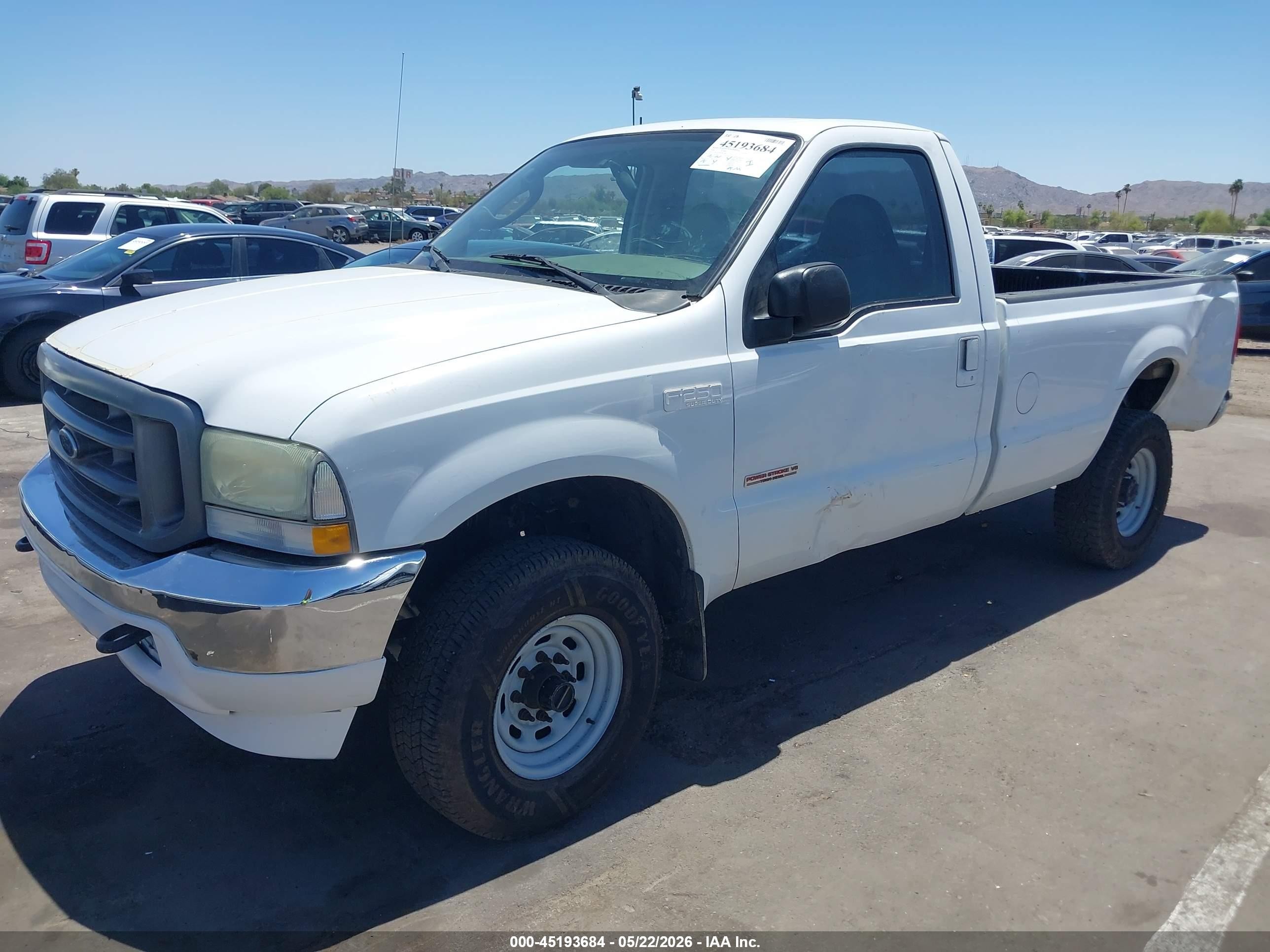 2004 Ford F-250 Xl/xlt White vin: 1FTNF21P74EB65998