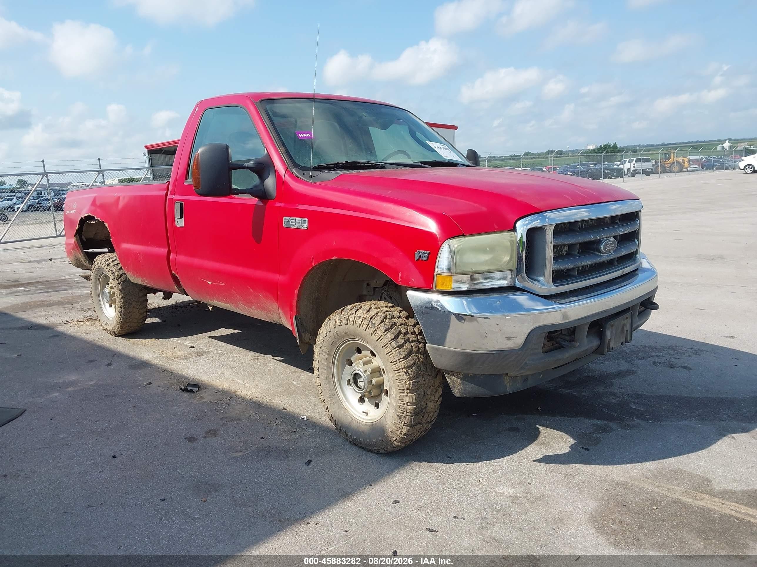 2004 Ford F-250 Xl/xlt Red vin: 1FTNF21S34EA79947