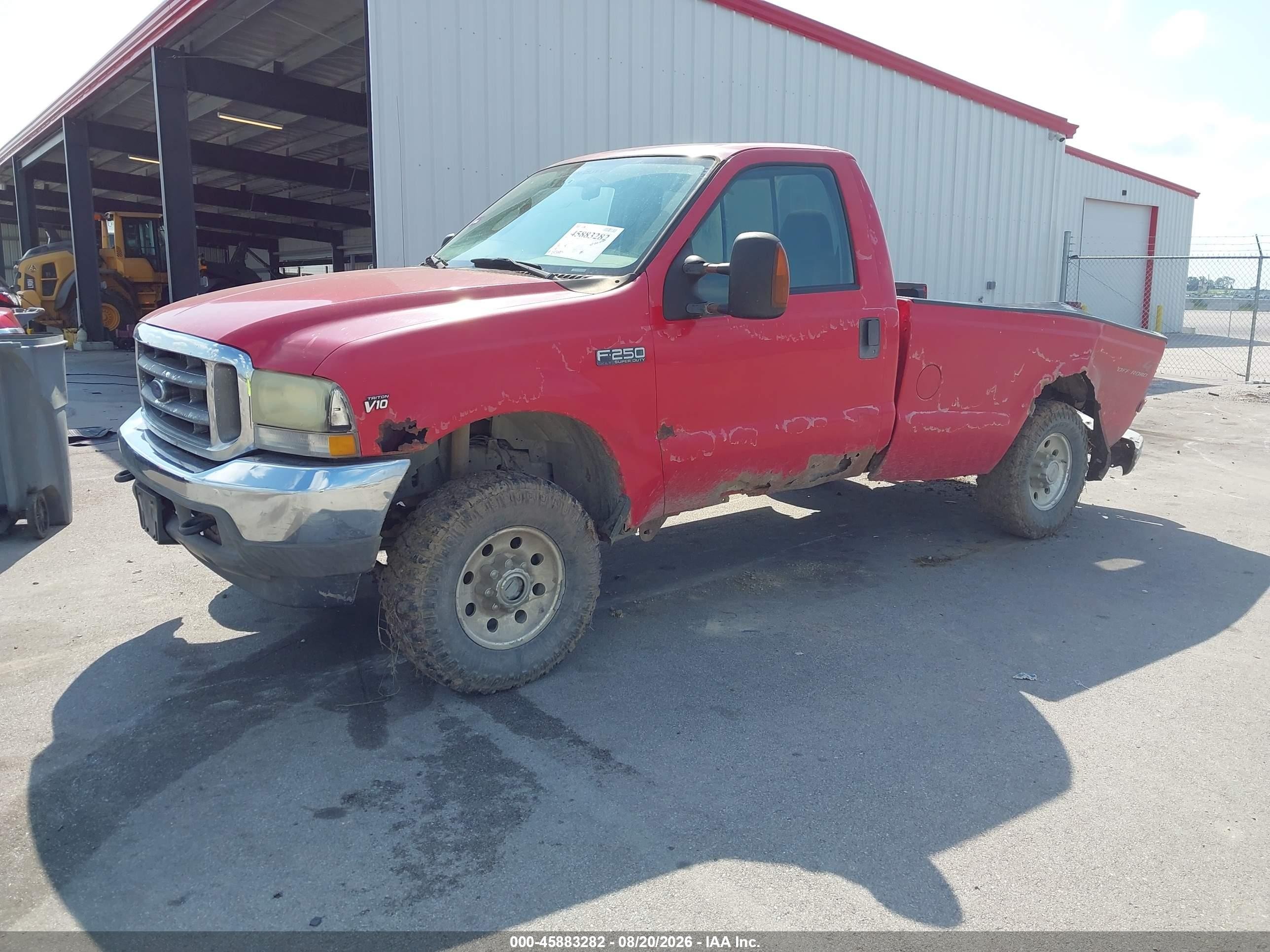 2004 Ford F-250 Xl/xlt Red vin: 1FTNF21S34EA79947