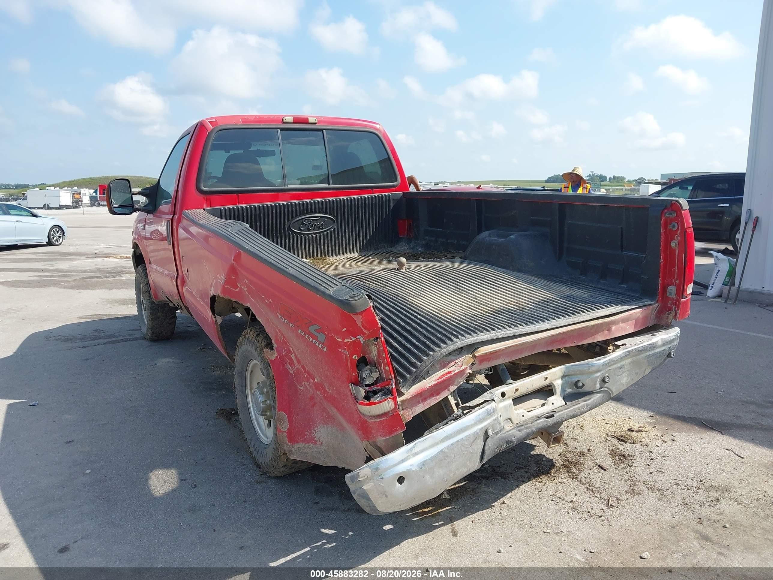 2004 Ford F-250 Xl/xlt Red vin: 1FTNF21S34EA79947