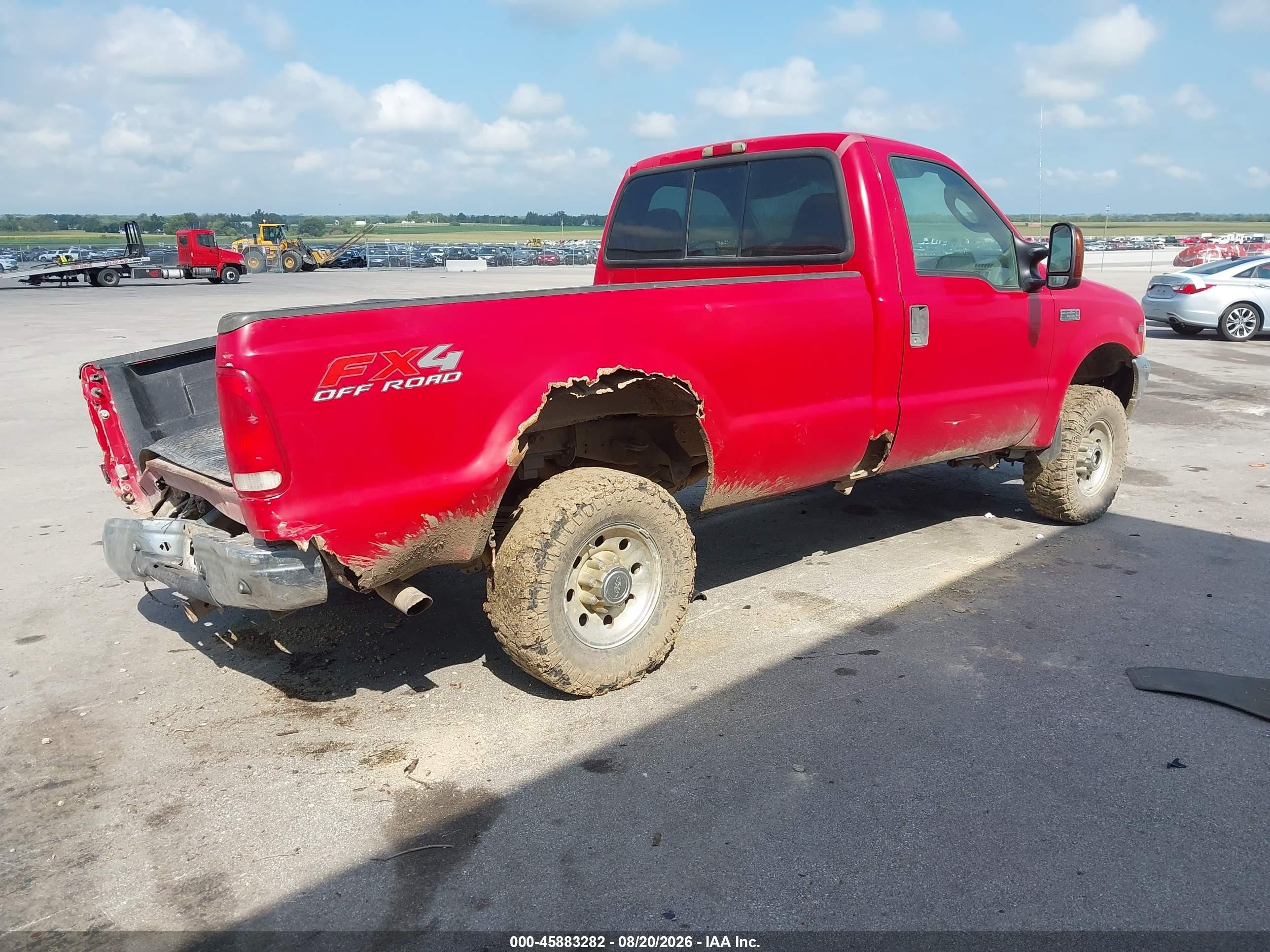 2004 Ford F-250 Xl/xlt Red vin: 1FTNF21S34EA79947