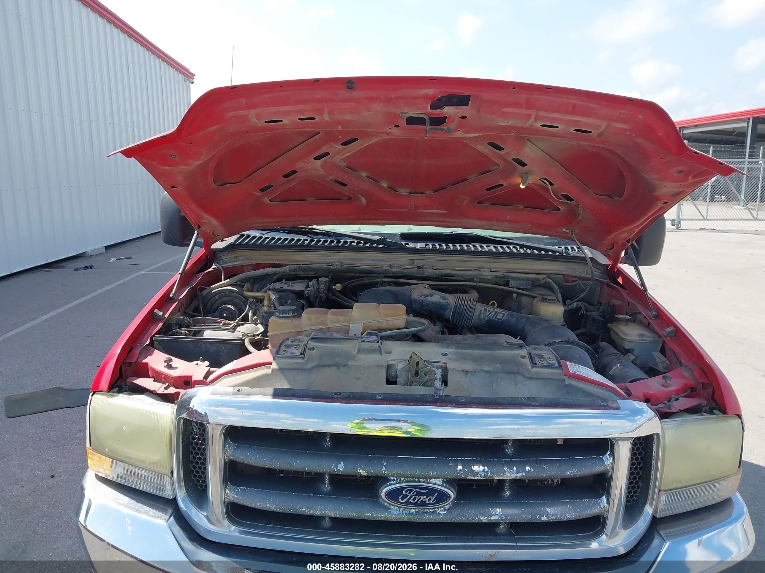 2004 Ford F-250 Xl/xlt Red vin: 1FTNF21S34EA79947