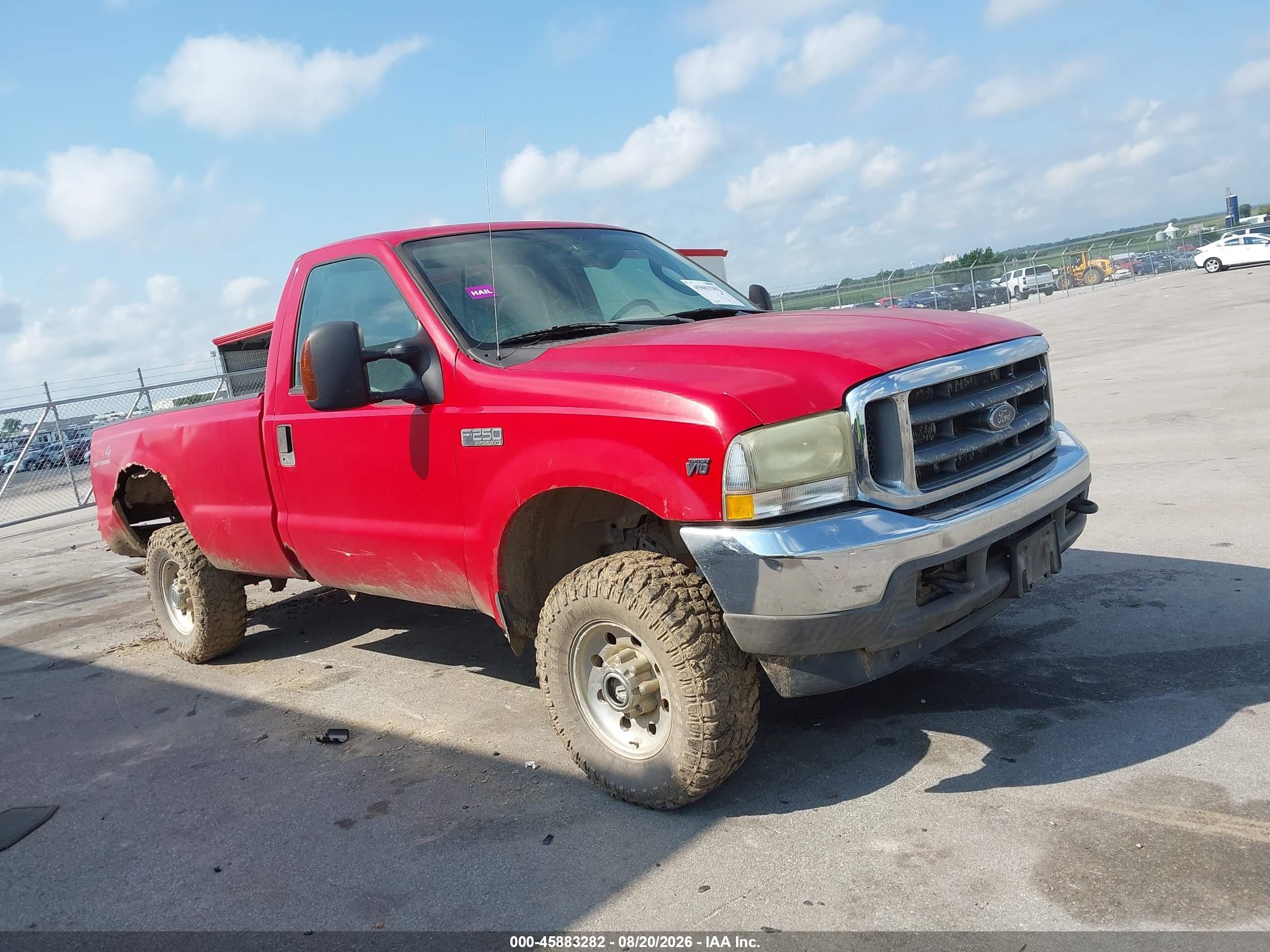 2004 Ford F-250 Xl/xlt Red vin: 1FTNF21S34EA79947