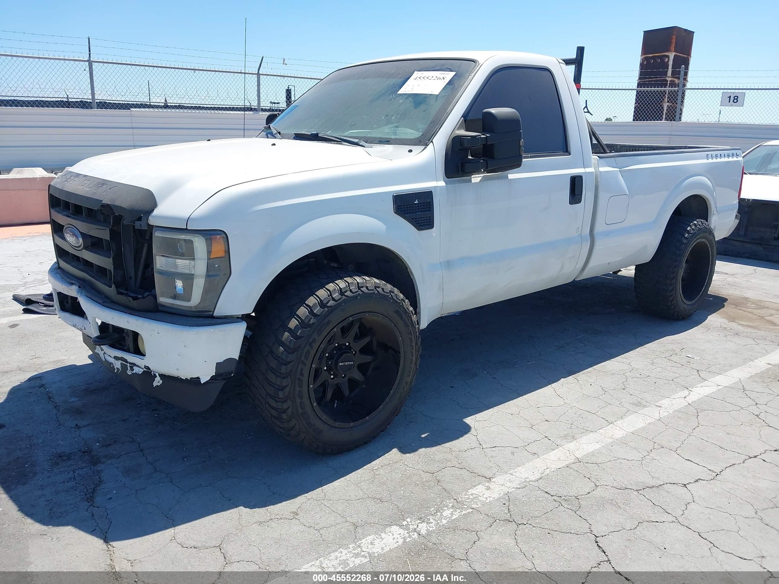 2010 Ford F-250 Xl/xlt White vin: 1FTNF2A52AEA06056
