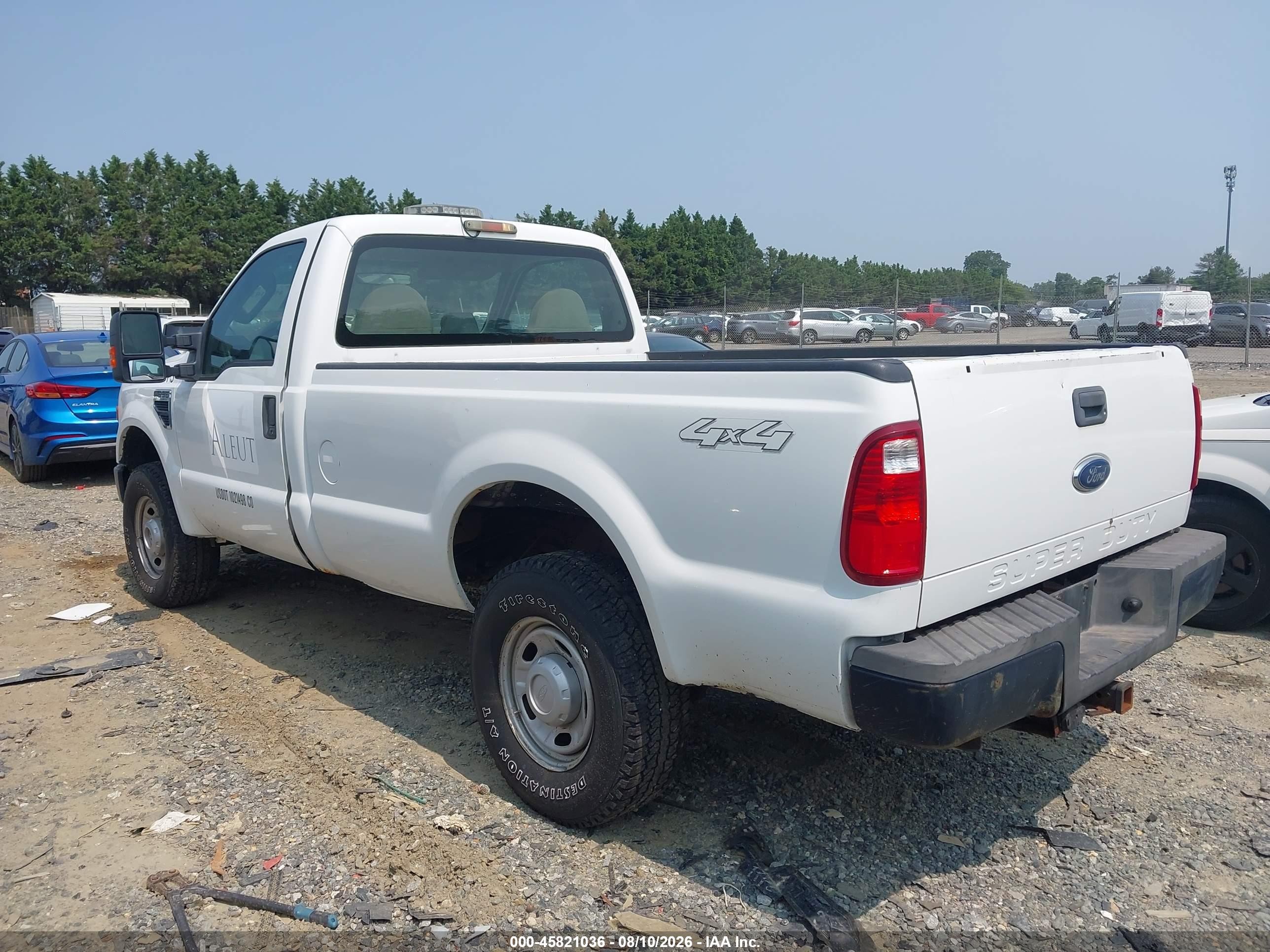2010 Ford Super Duty F-250 Srw Xl/xlt White vin: 1FTNF2B52AEA62206