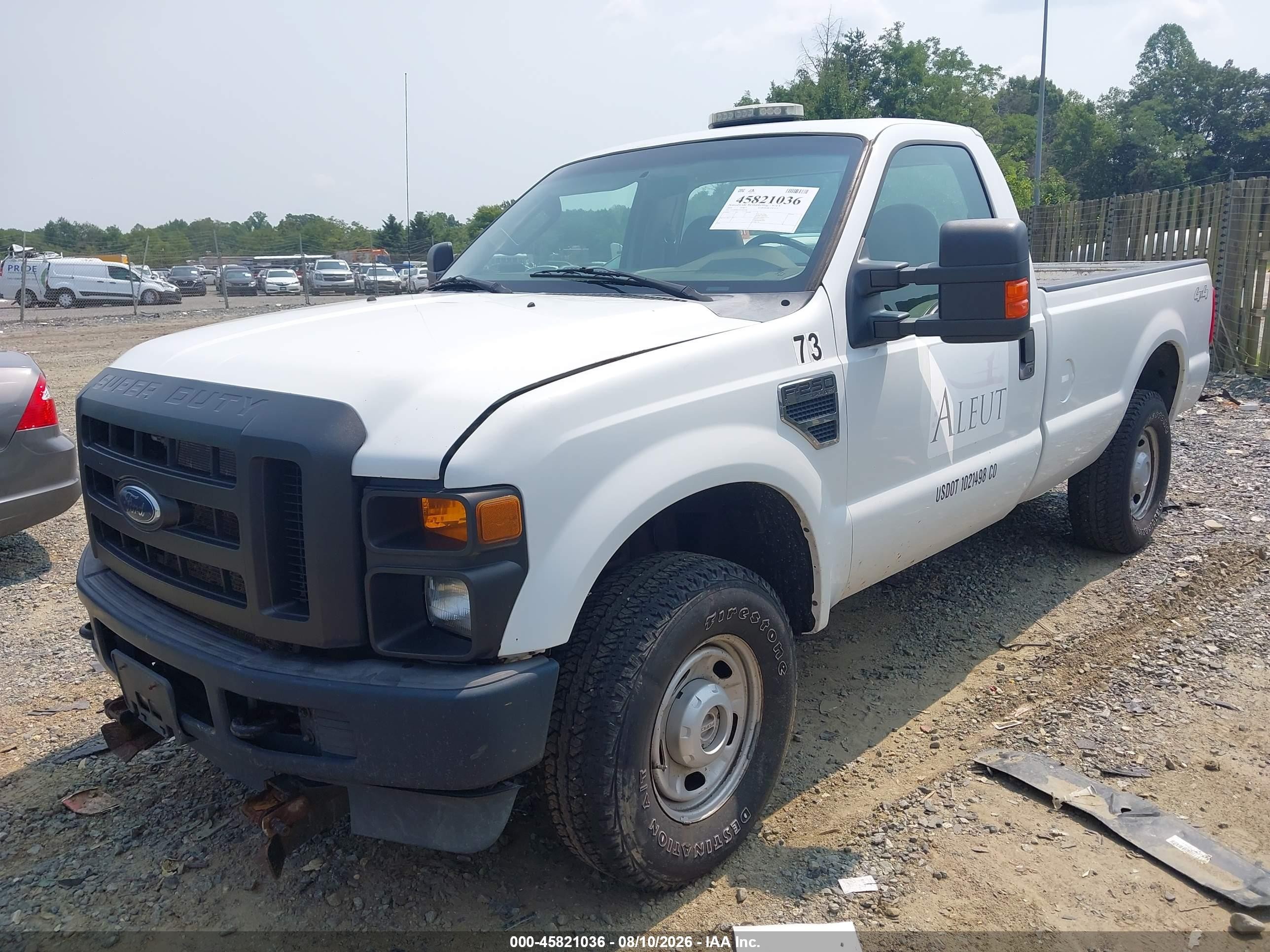 2010 Ford Super Duty F-250 Srw Xl/xlt White vin: 1FTNF2B52AEA62206