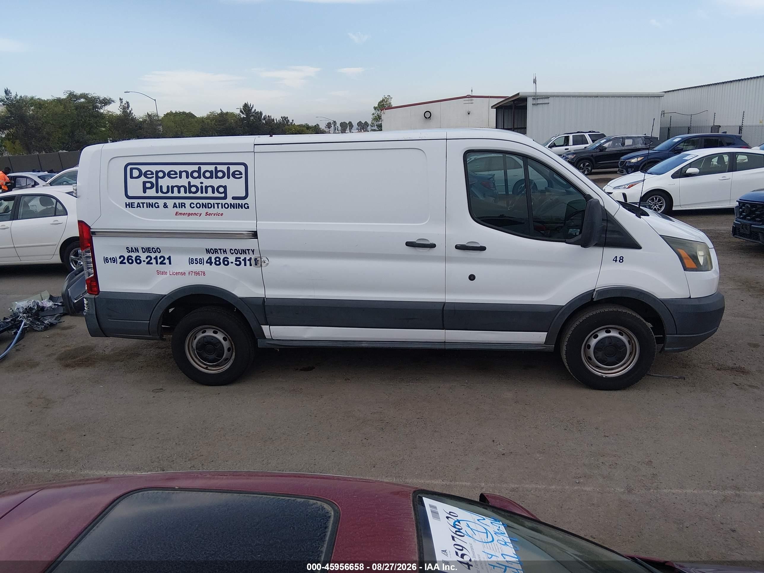 2015 Ford Transit-250   White vin: 1FTNR1YM7FKA44034