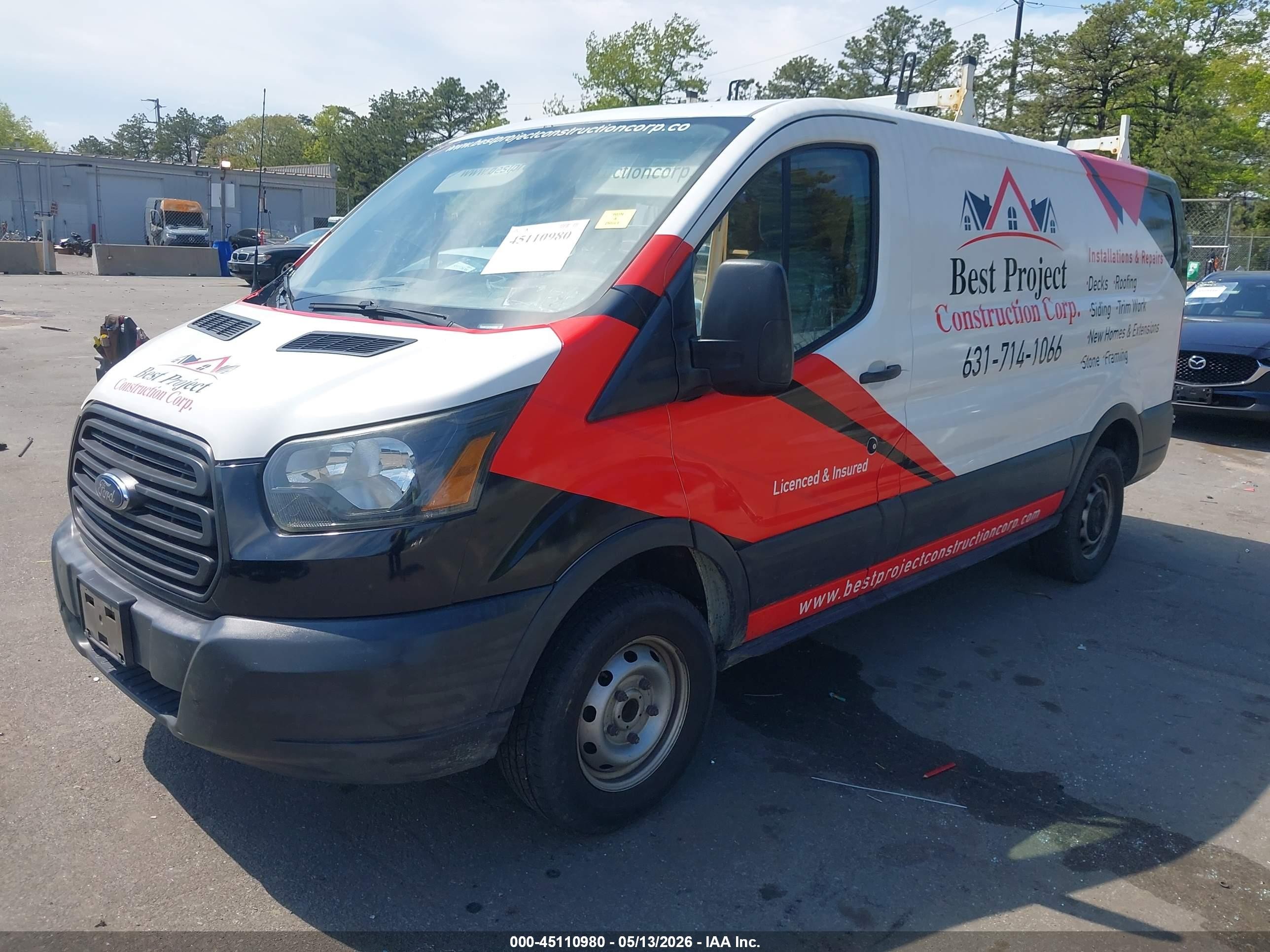 2015 Ford Transit-250 White vin: 1FTNR1YM7FKA92892