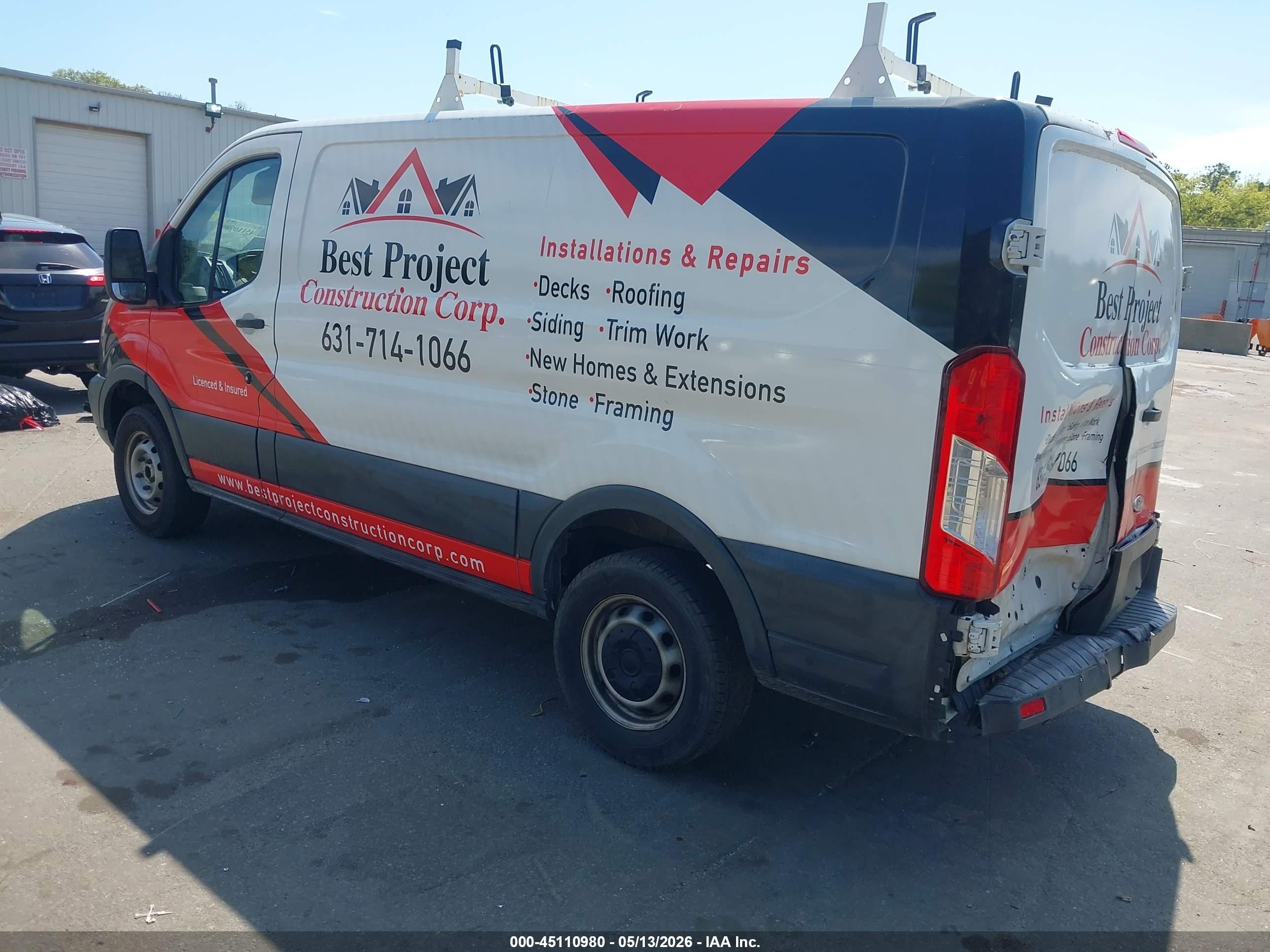2015 Ford Transit-250 White vin: 1FTNR1YM7FKA92892