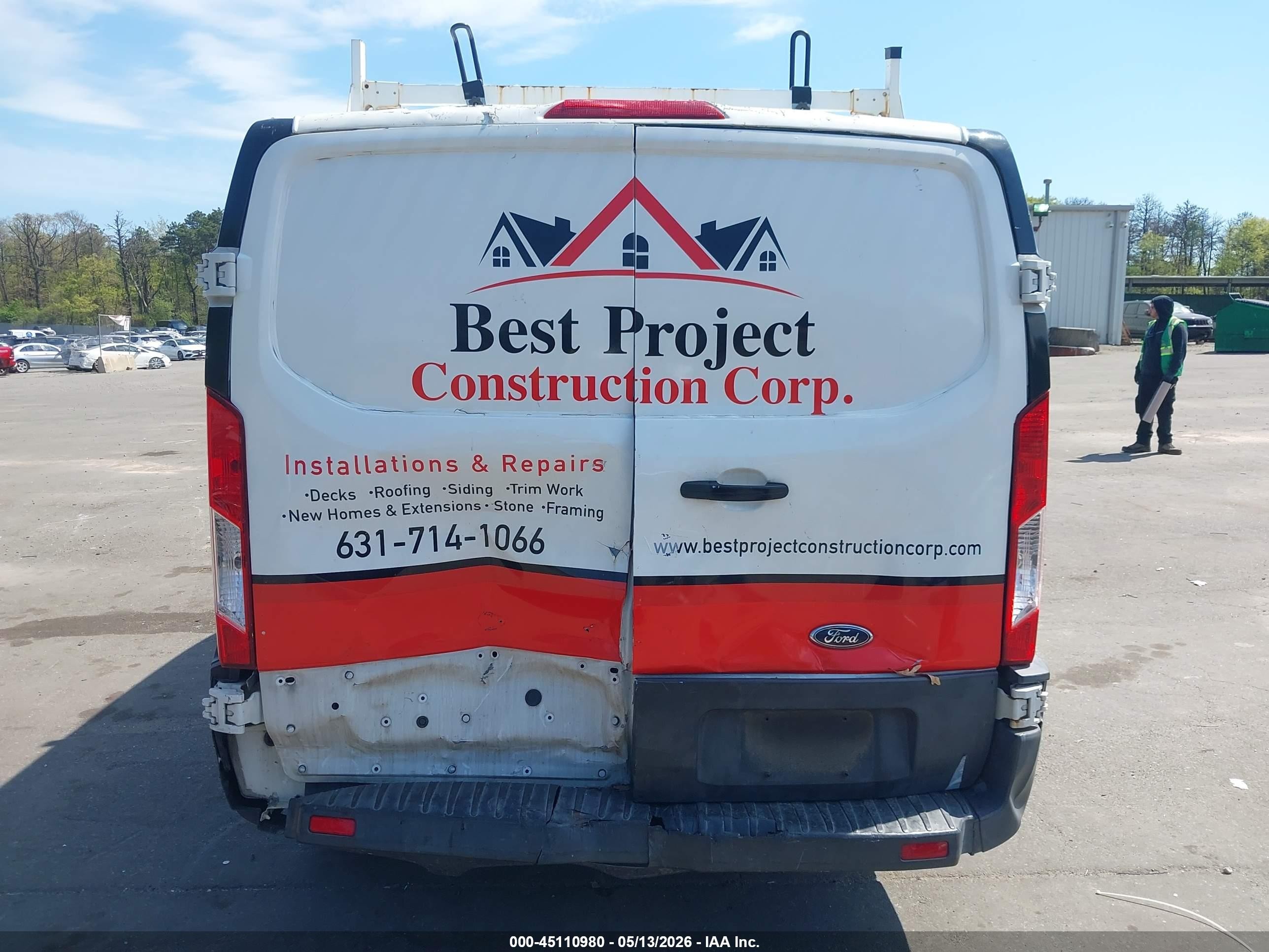 2015 Ford Transit-250 White vin: 1FTNR1YM7FKA92892