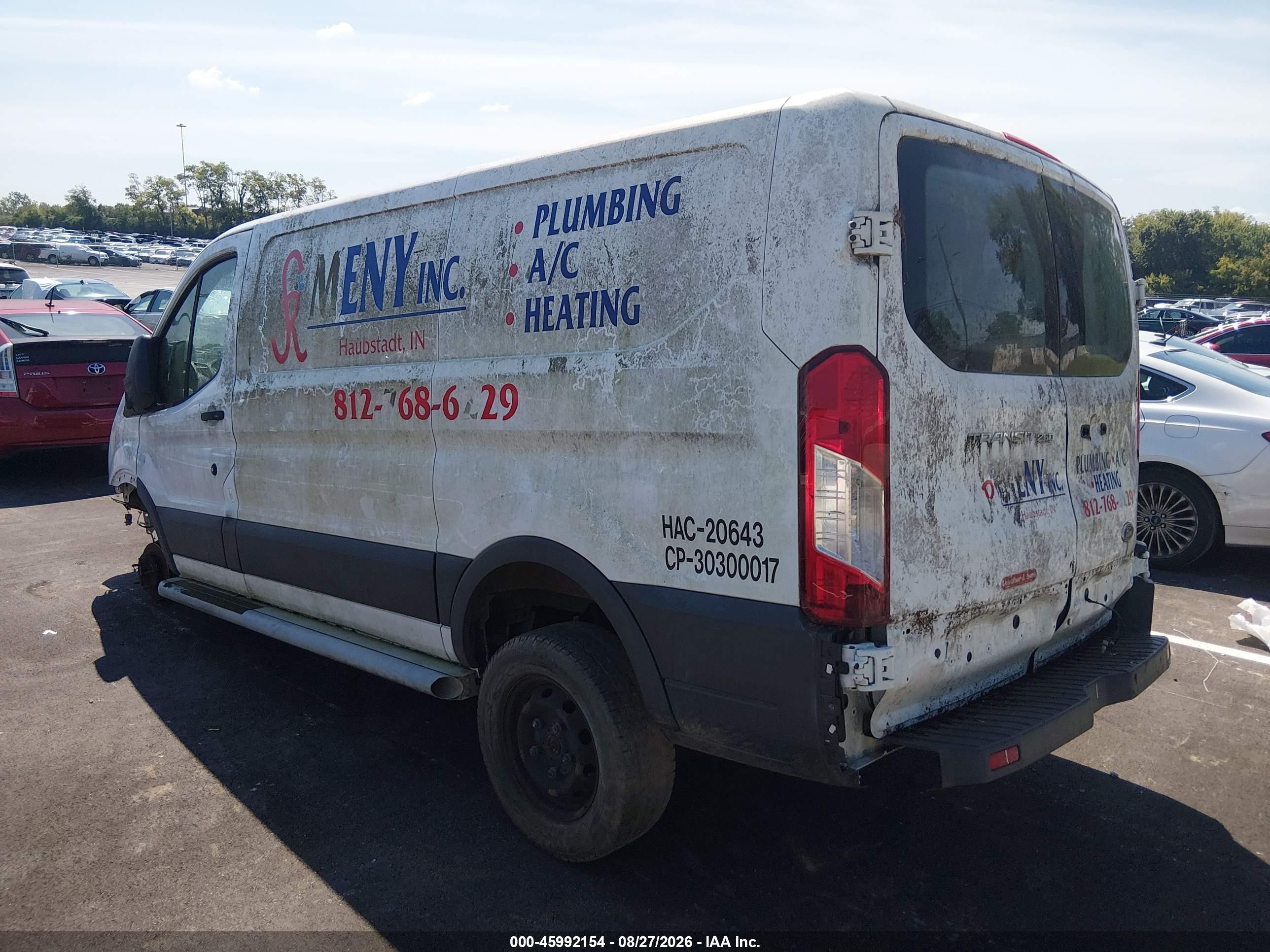 2015 Ford Transit-250   White vin: 1FTNR1ZM7FKA56280