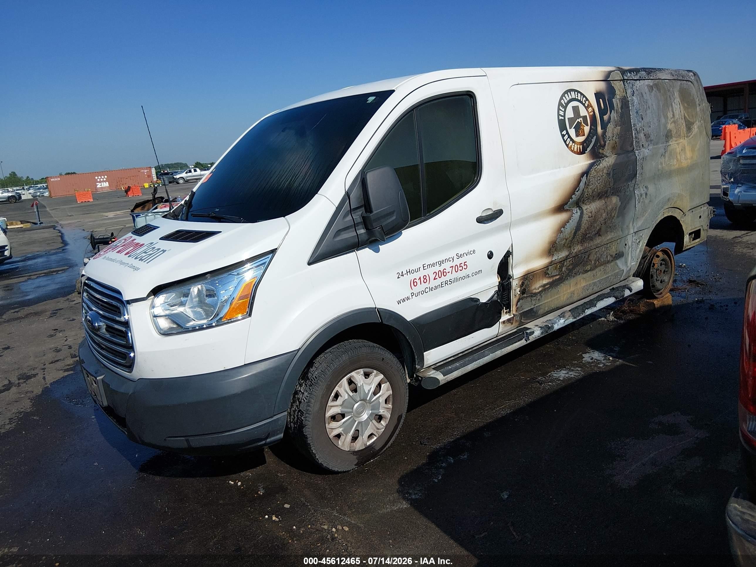 2015 Ford Transit-250   White vin: 1FTNR1ZM7FKA76707
