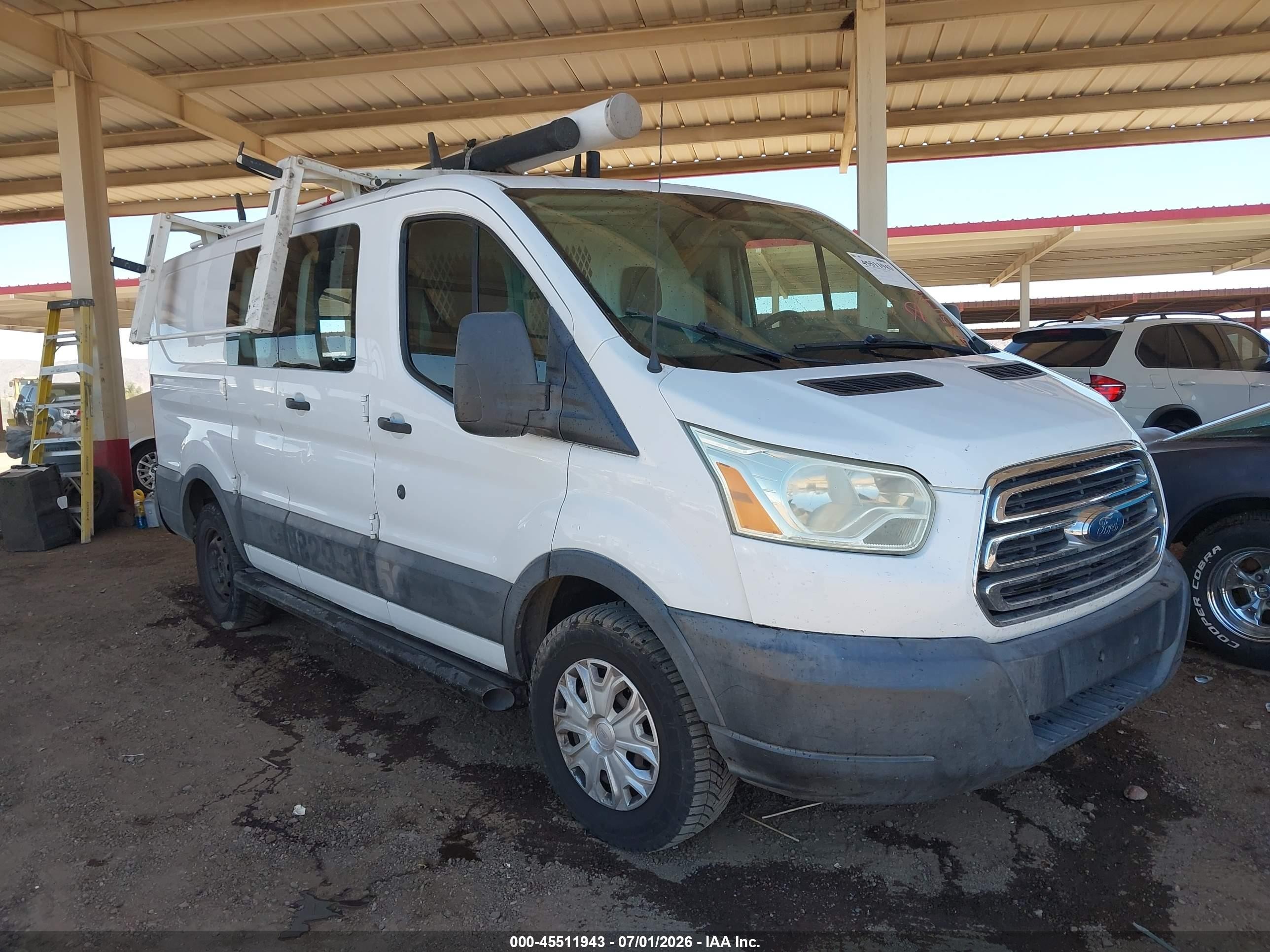 2015 Ford Transit-250   White vin: 1FTNR1ZMXFKA77902