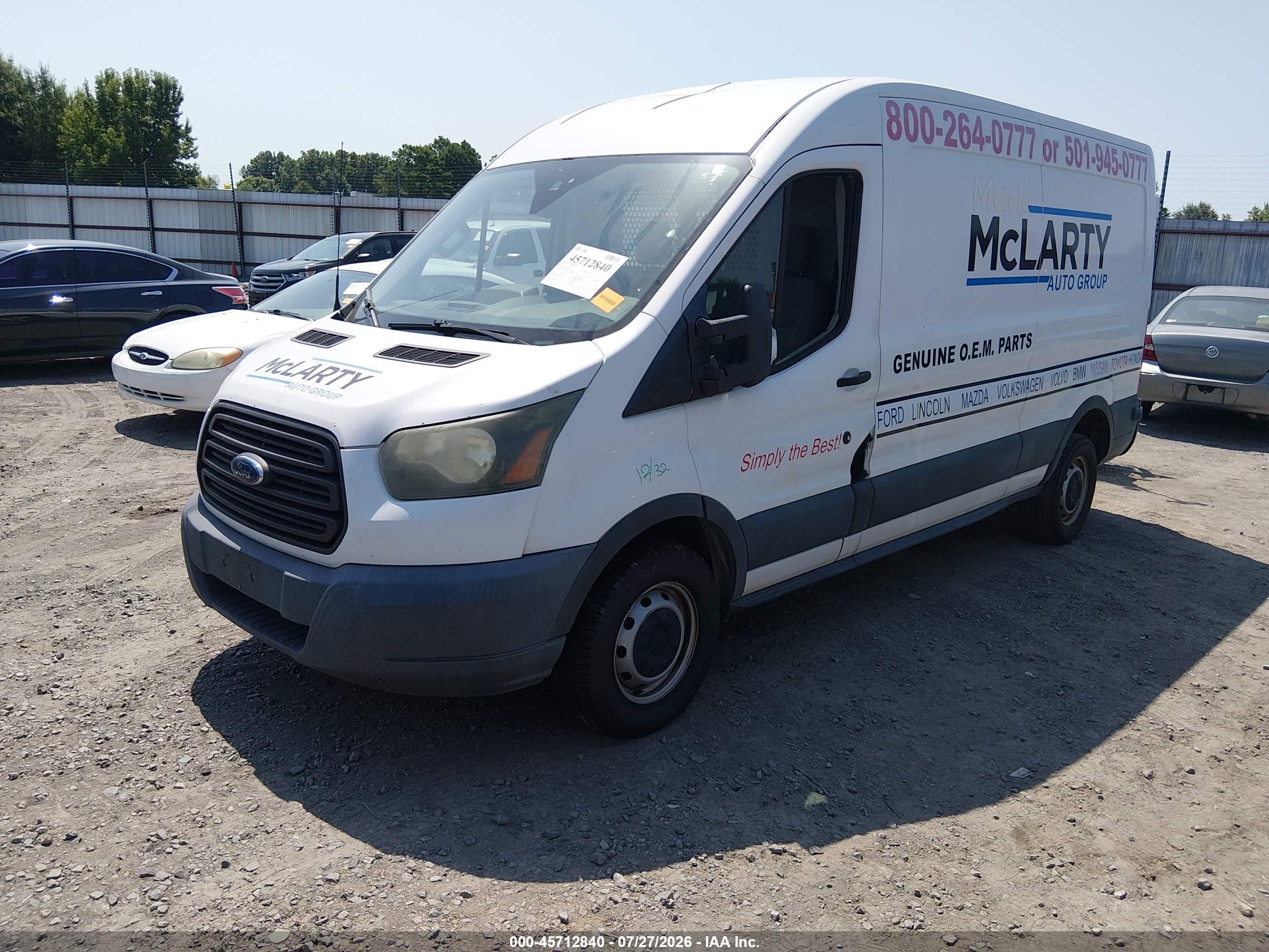2015 Ford Transit-250   White vin: 1FTNR2CM5FKA06136