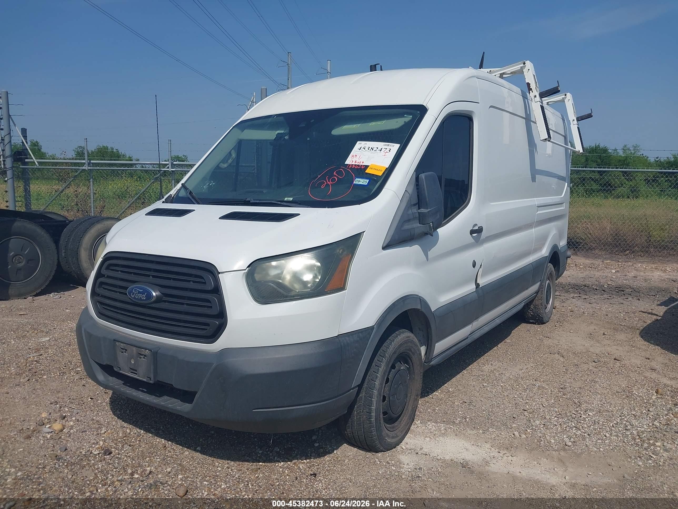 2015 Ford Transit-250   White vin: 1FTNR2CMXFKB25591