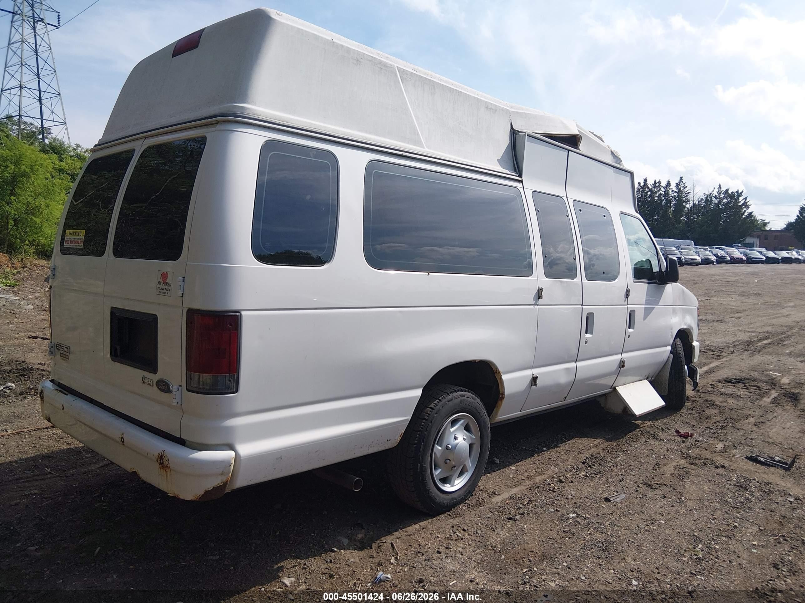 2009 Ford E-150 Commercial White vin: 1FTNS14W89DA90881