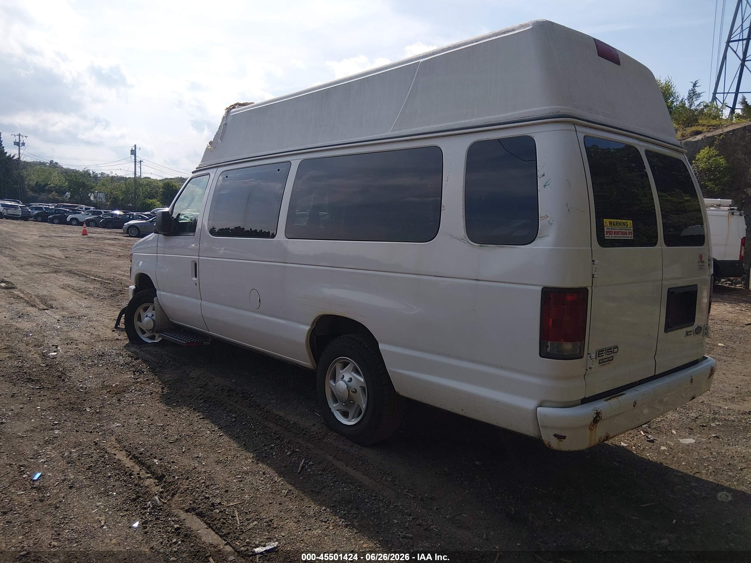 2009 Ford E-150 Commercial White vin: 1FTNS14W89DA90881