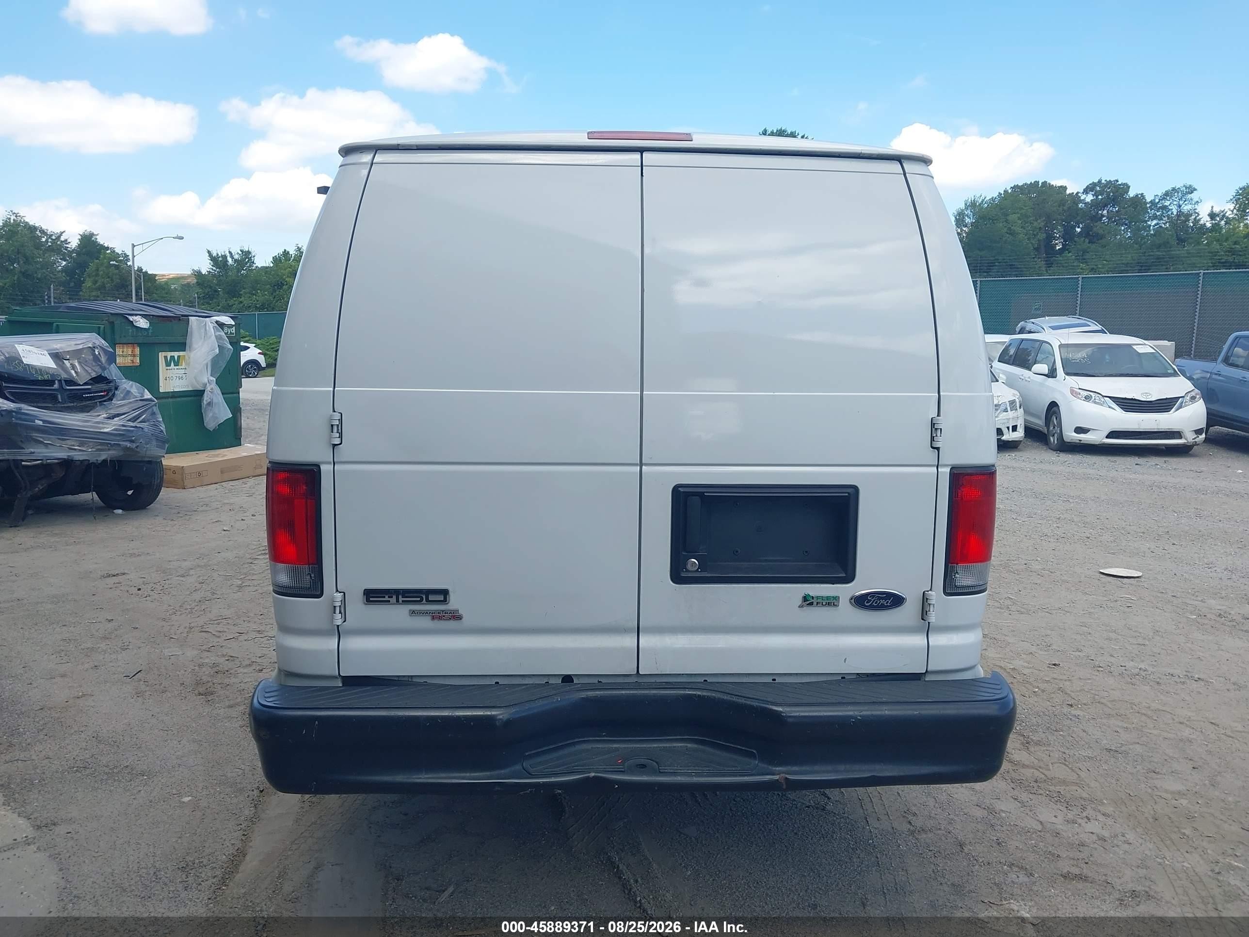 2013 Ford E-150 Commercial White vin: 1FTNS1EW0DDB33651