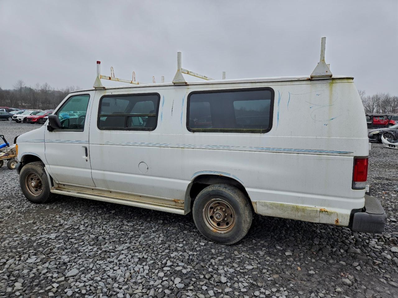 2001 Ford Econoline E250 Van White vin: 1FTNS24241HB12889