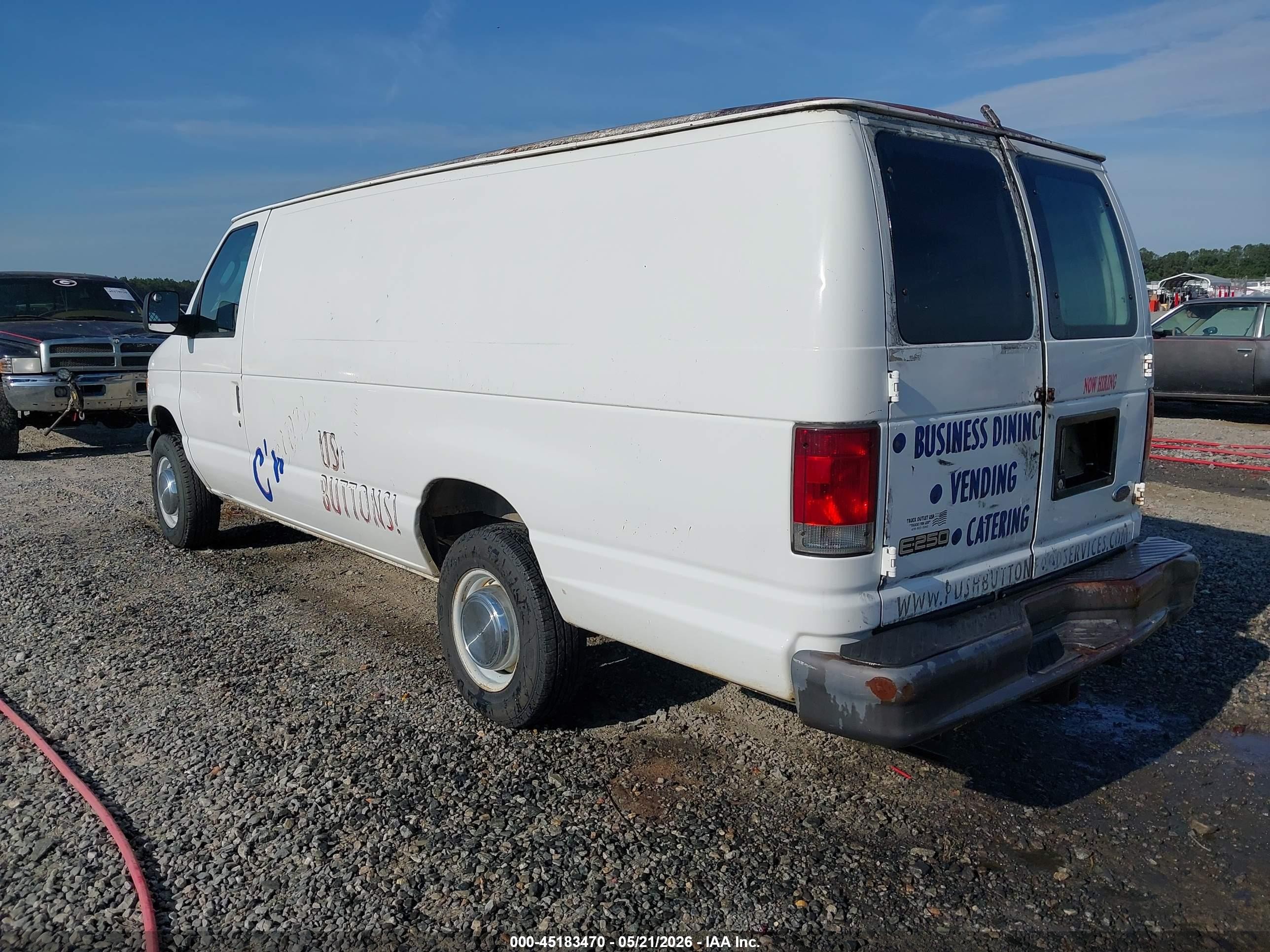 2005 Ford E-250 Commercial/recreational Белый vin: 1FTNS24L05HB40820