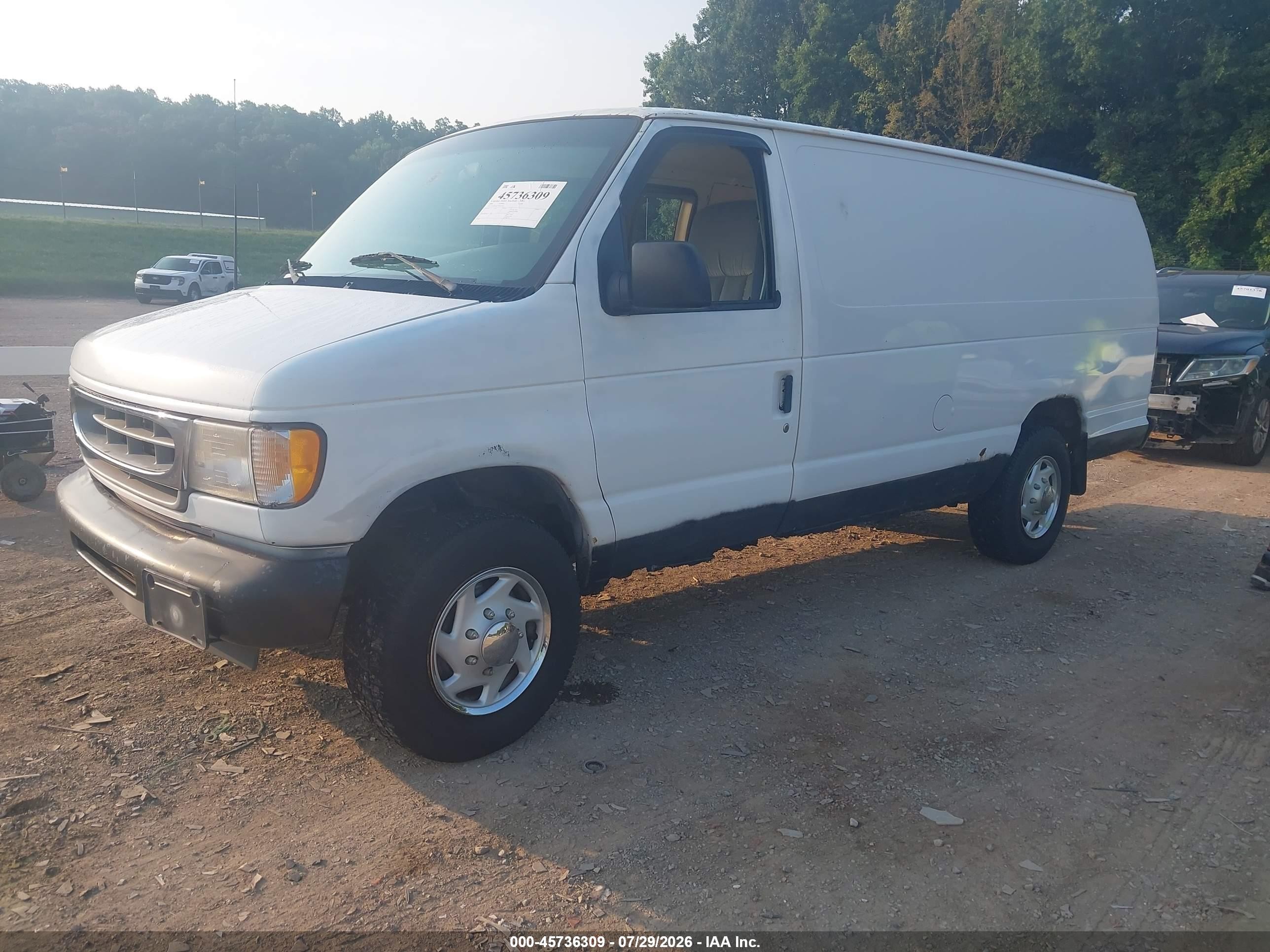 2003 Ford E-250 Commercial/recreational Белый vin: 1FTNS24L23HB02714