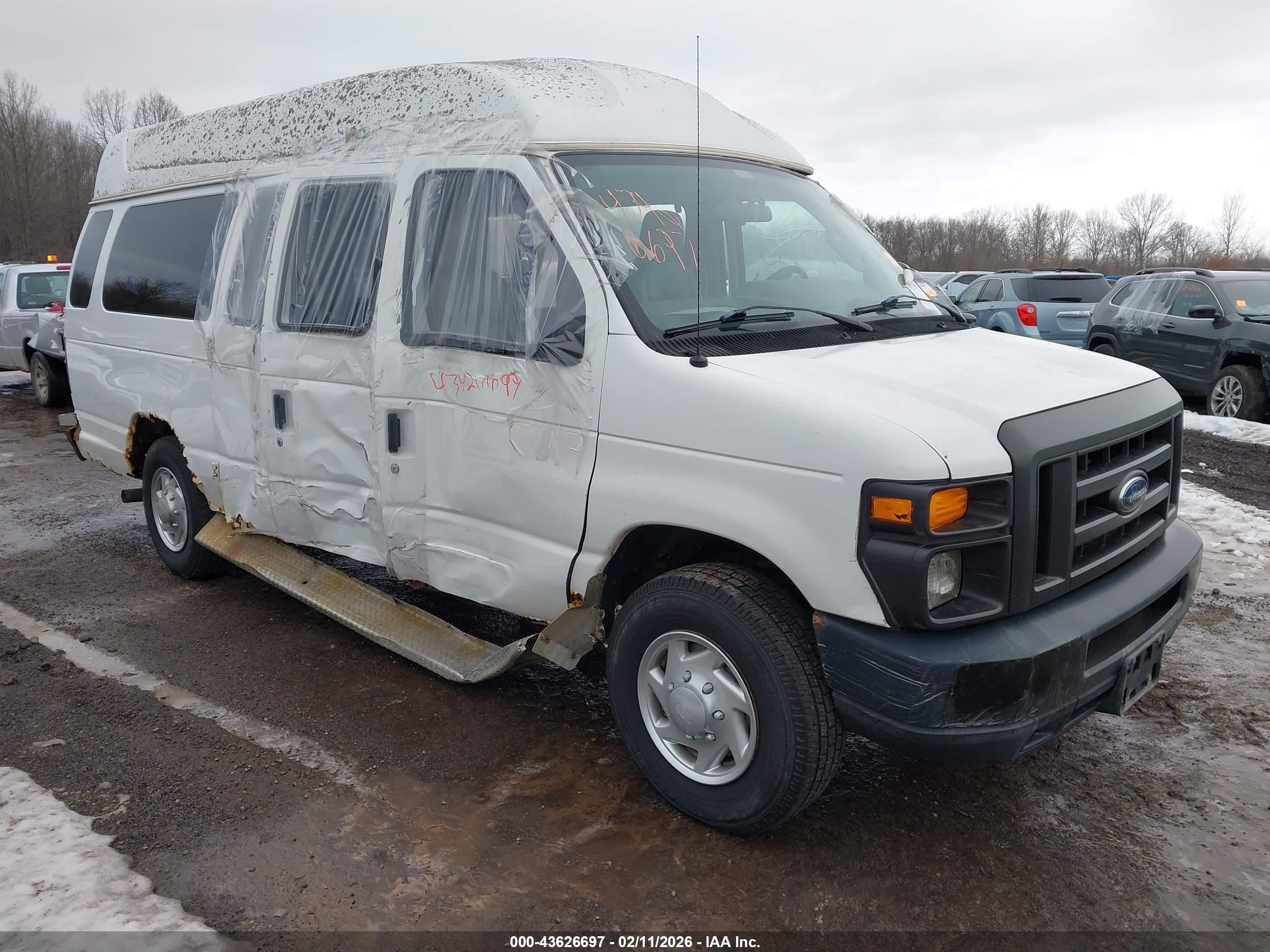 2009 Ford E-250 Commercial/recreational Белый vin: 1FTNS24L39DA46086
