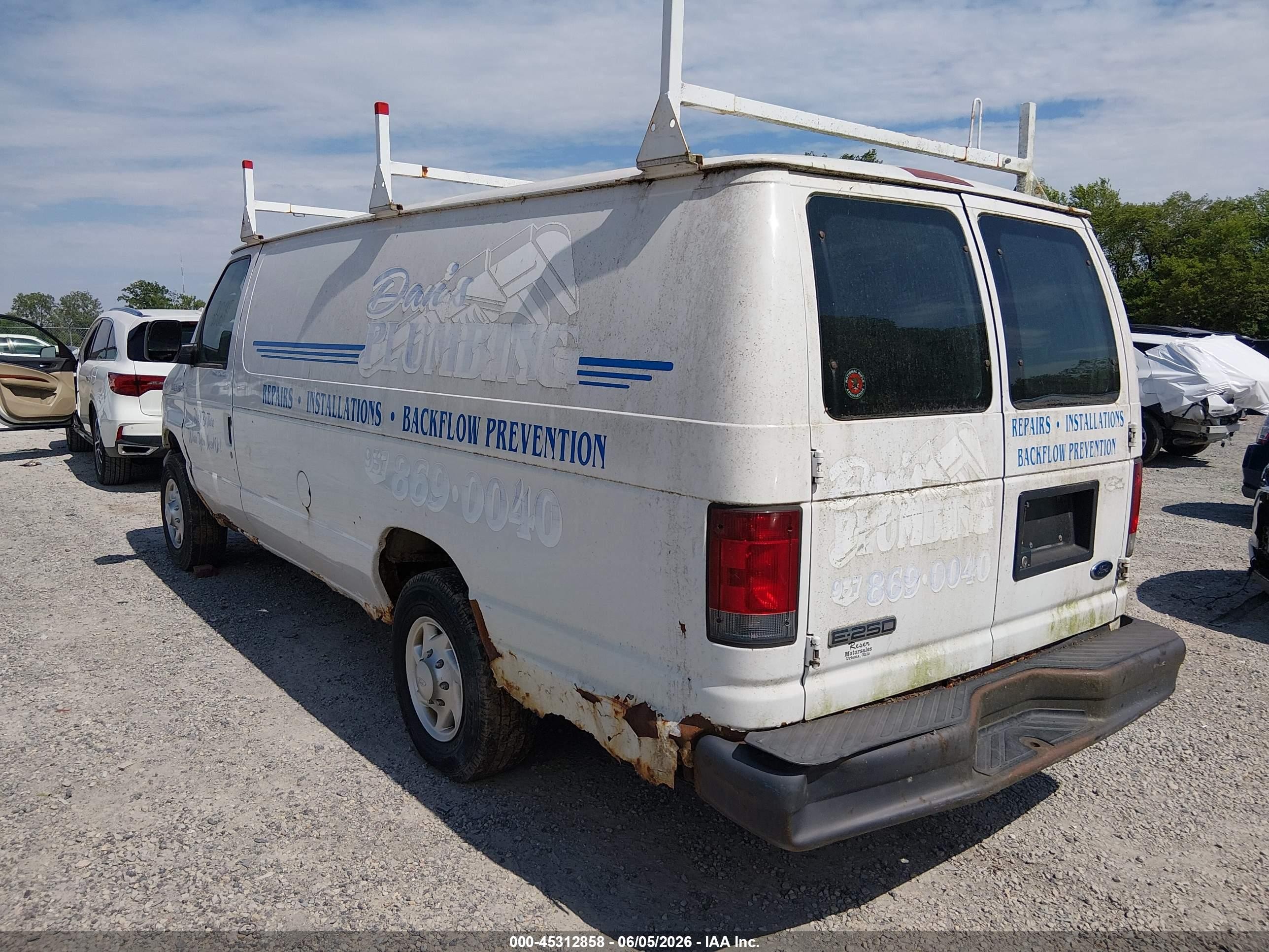 2006 Ford E-250 Commercial/recreational White vin: 1FTNS24L76HA07411