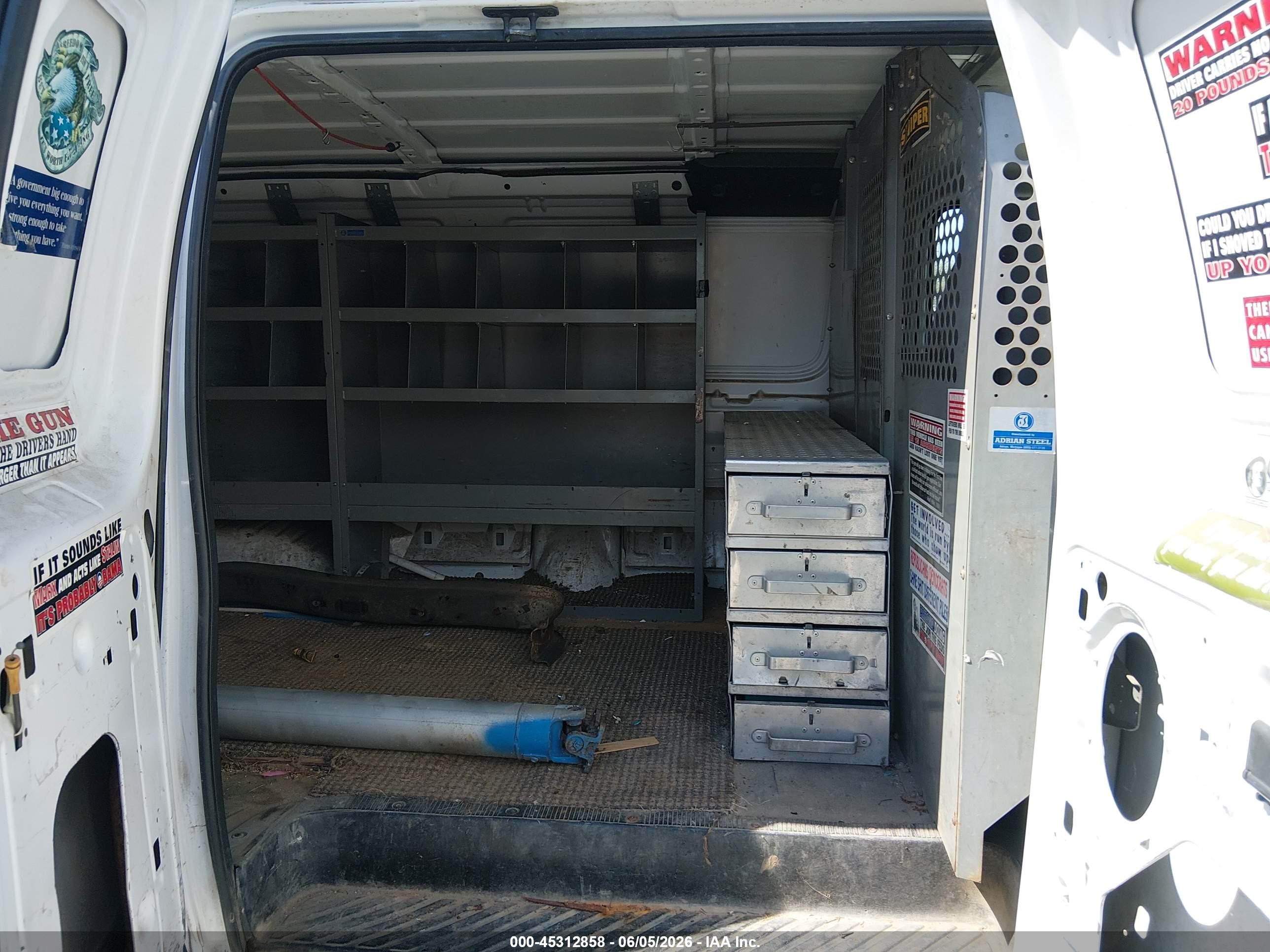 2006 Ford E-250 Commercial/recreational White vin: 1FTNS24L76HA07411