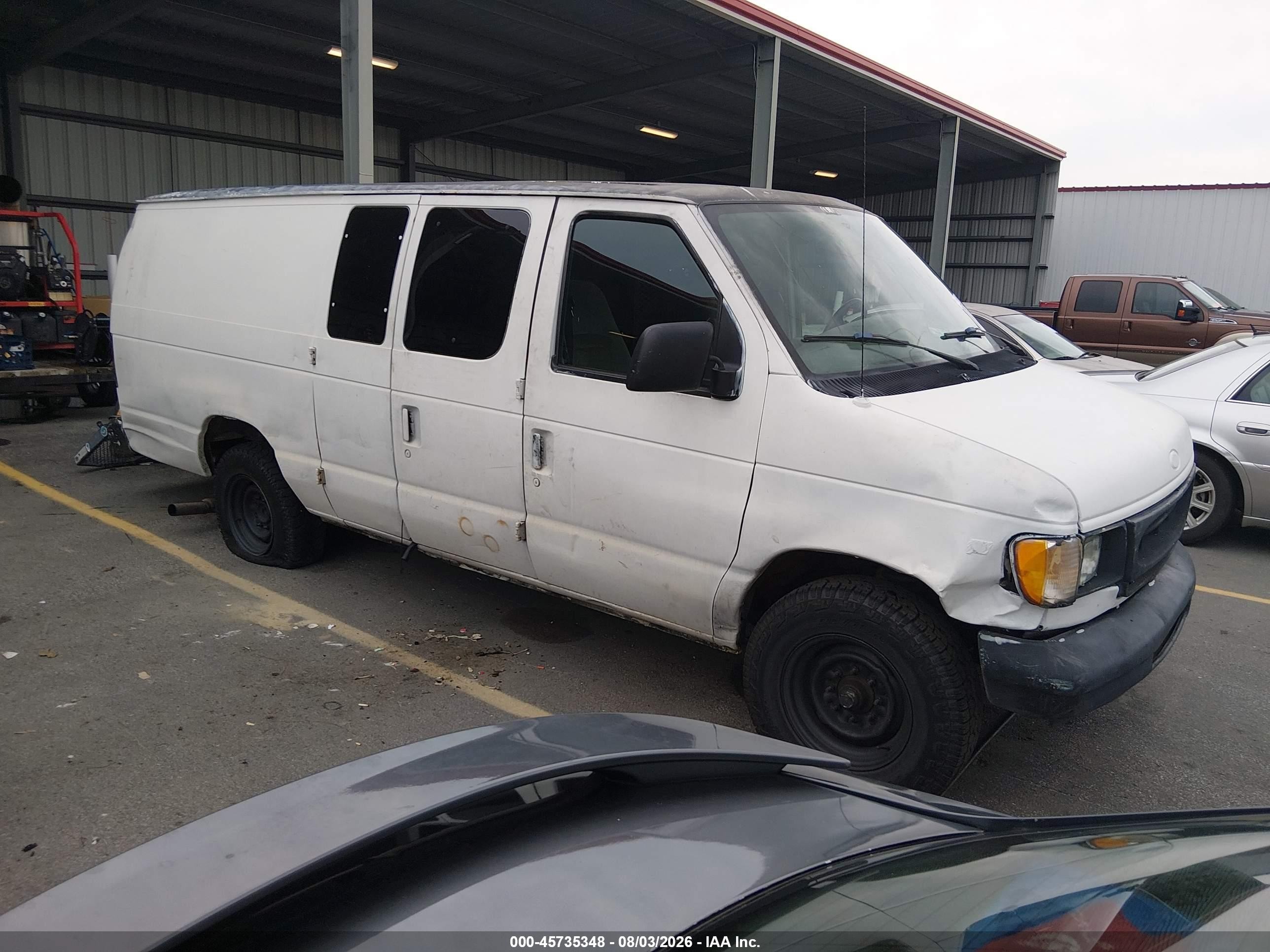 2000 Ford E-250 Commercial/recreational White vin: 1FTNS24L8YHB07973
