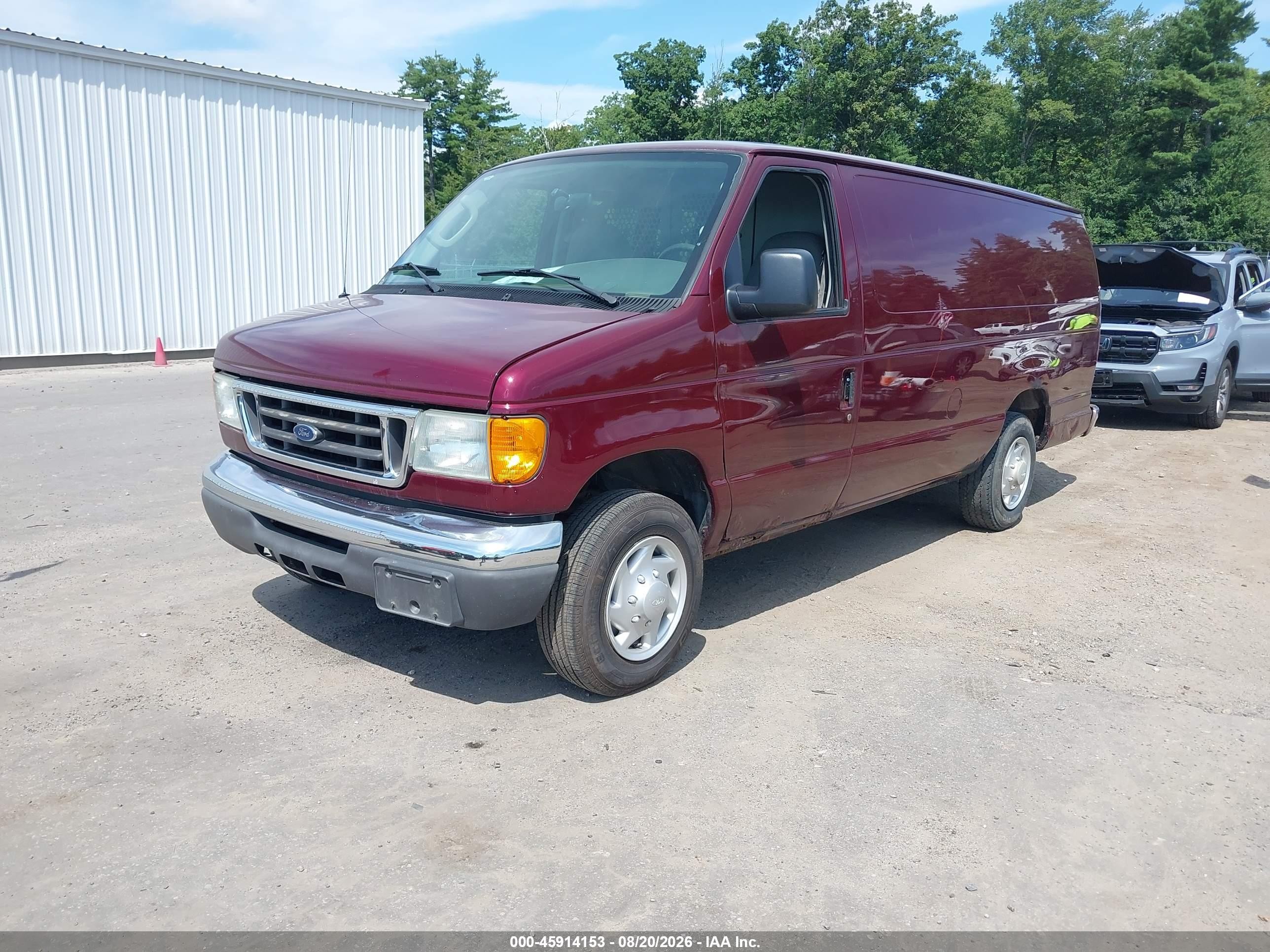 2005 Ford E-250 Commercial/recreational Red vin: 1FTNS24L95HB42713